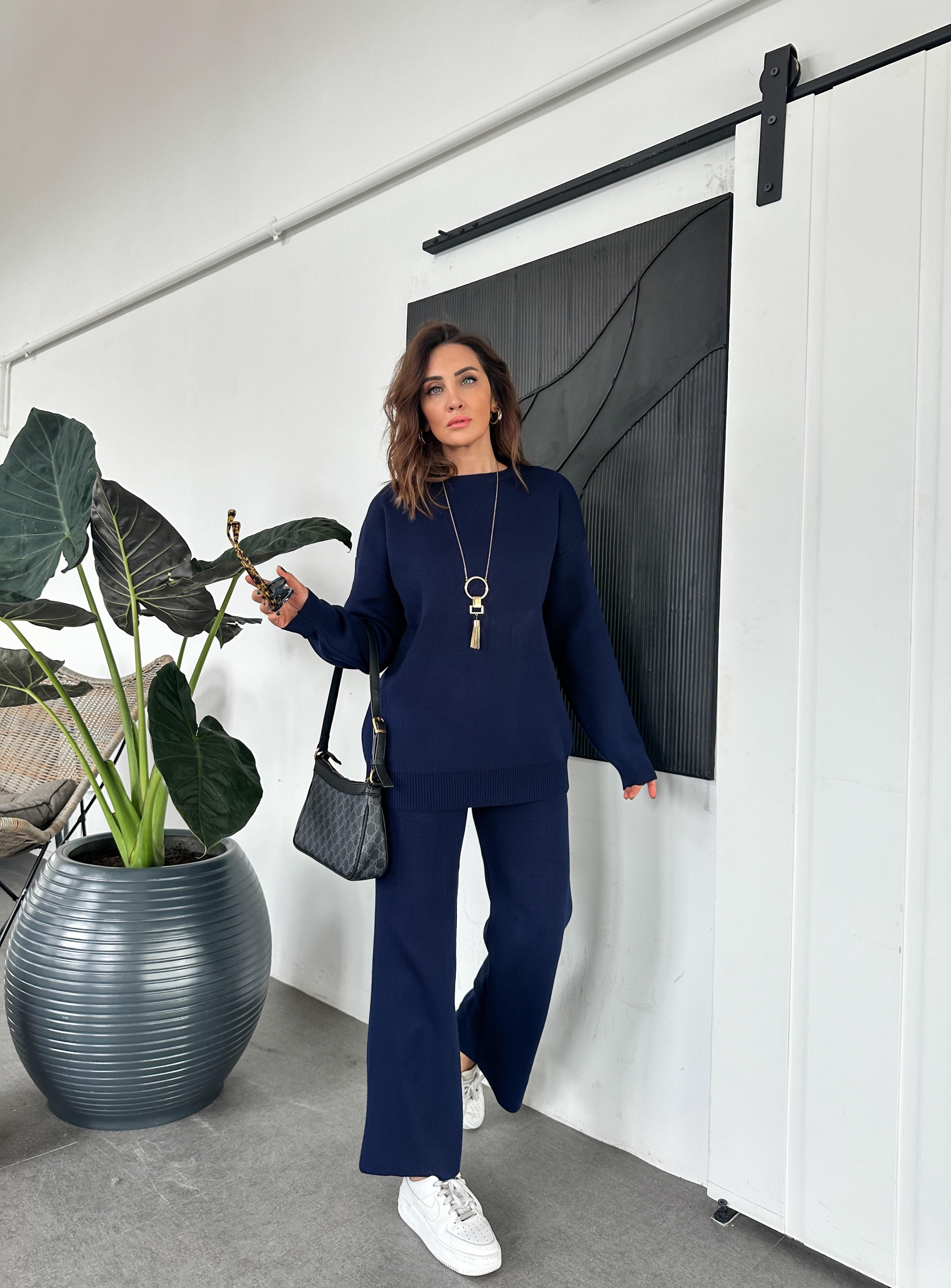 Lacivert Triko Basic Takım