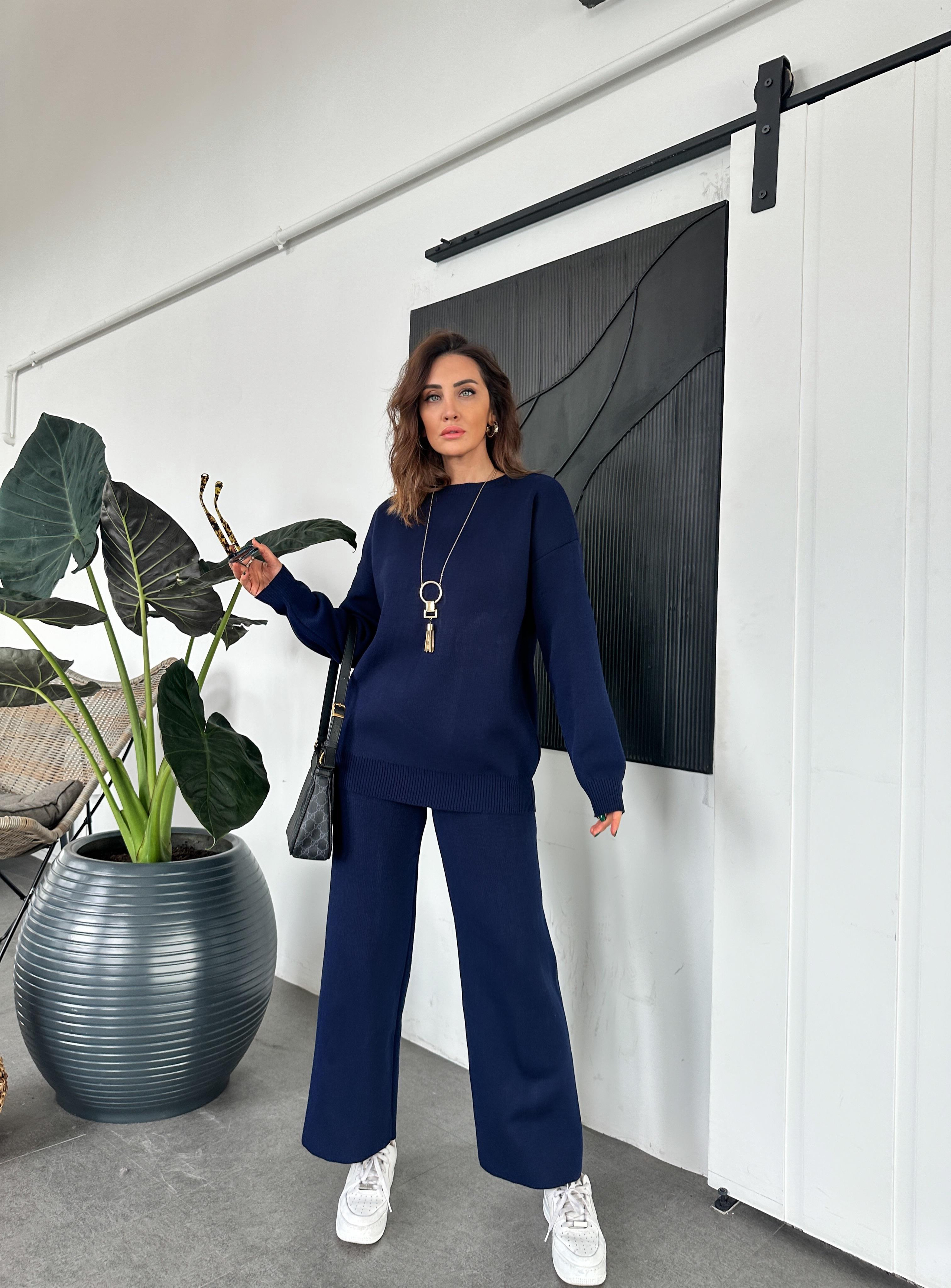 Lacivert Triko Basic Takım