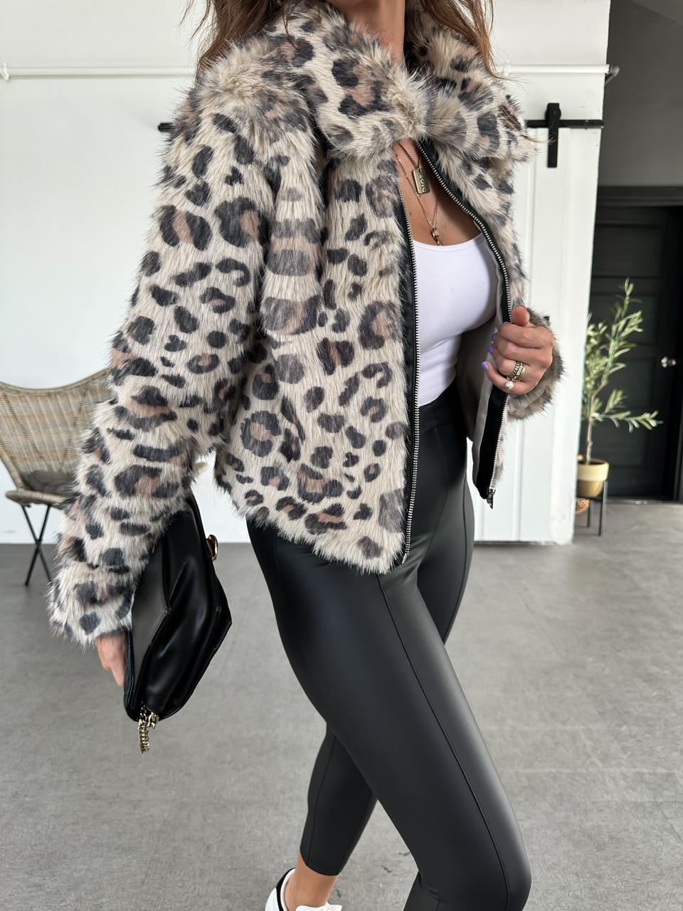 Leopar Deve Tüyü Premium Kürk