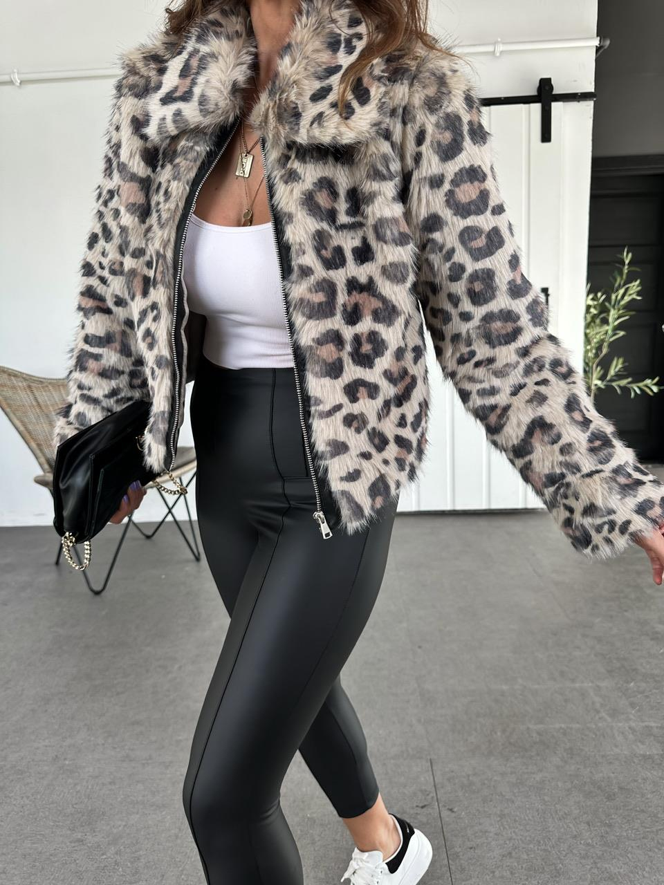 Leopar Deve Tüyü Premium Kürk