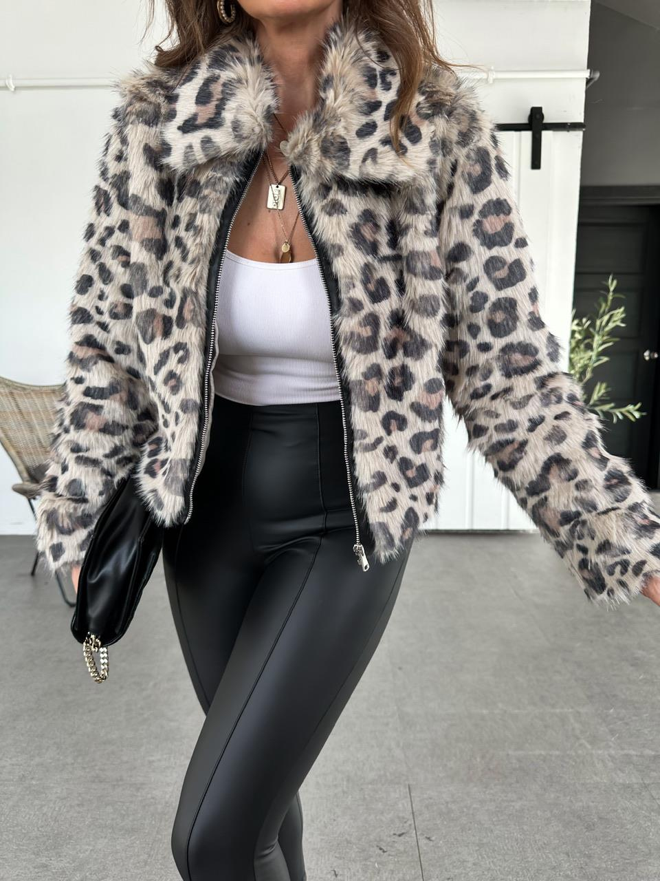 Leopar Deve Tüyü Premium Kürk