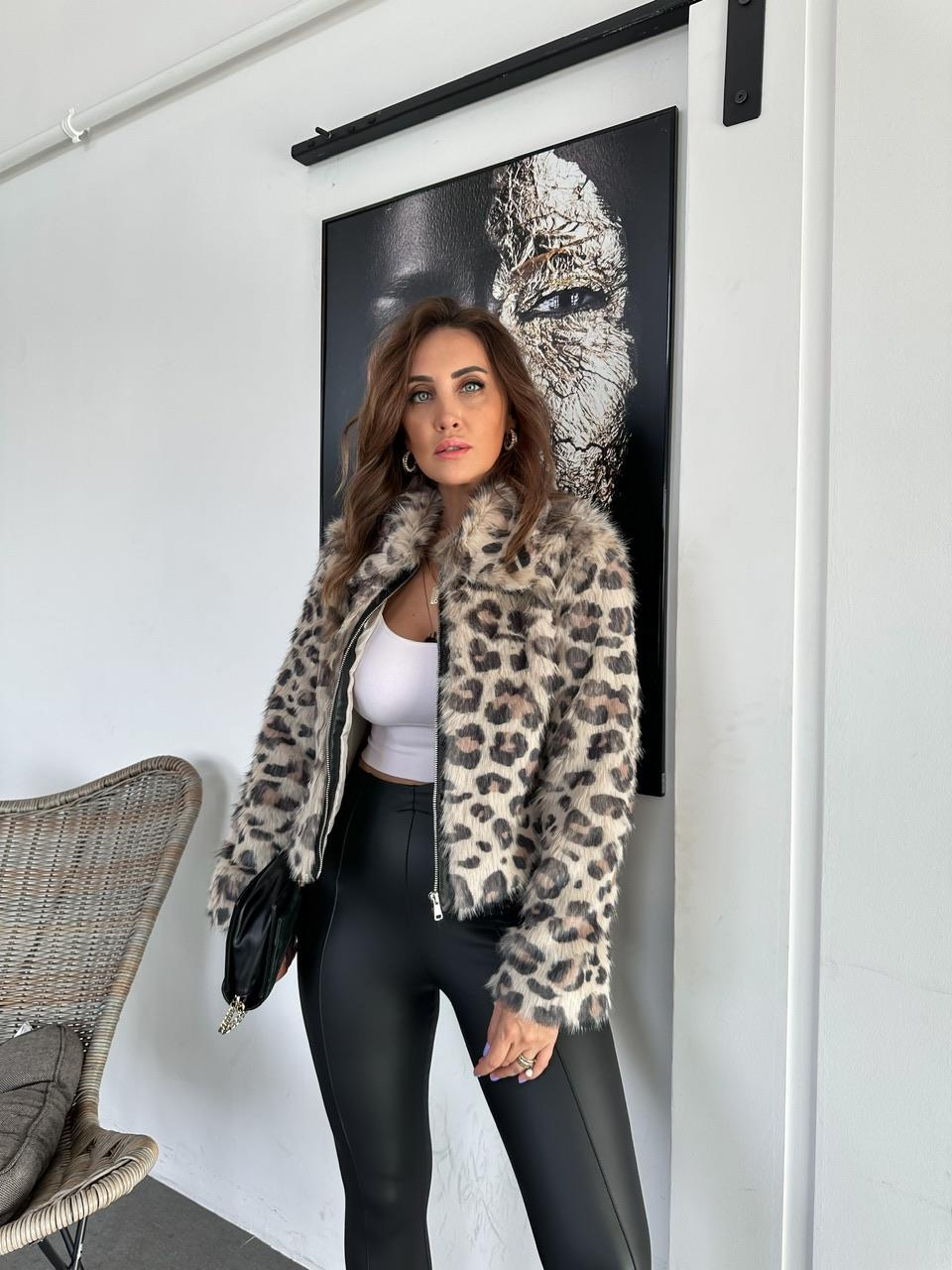 Leopar Deve Tüyü Premium Kürk