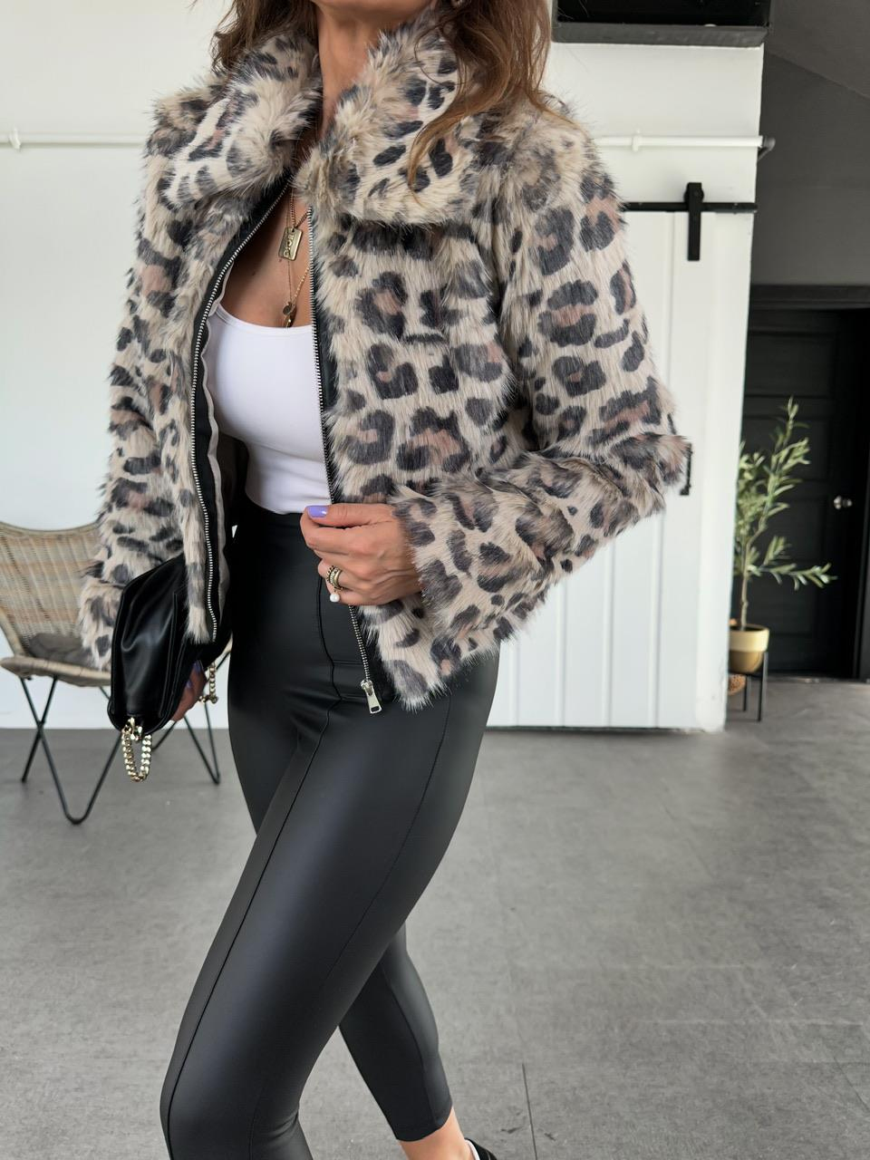 Leopar Deve Tüyü Premium Kürk