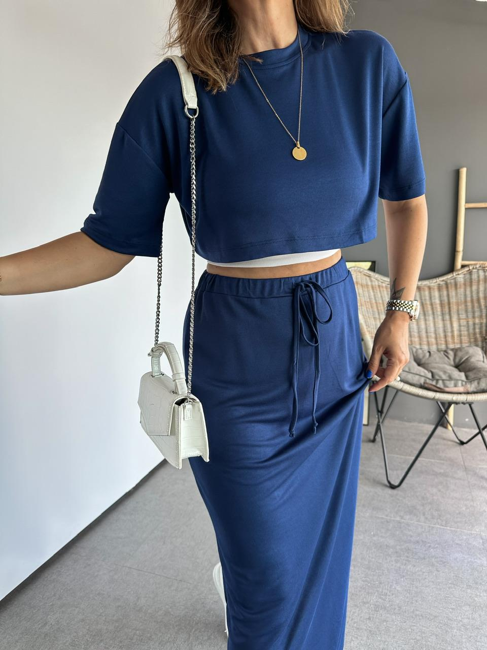 Mavi Etekli Basic Takım