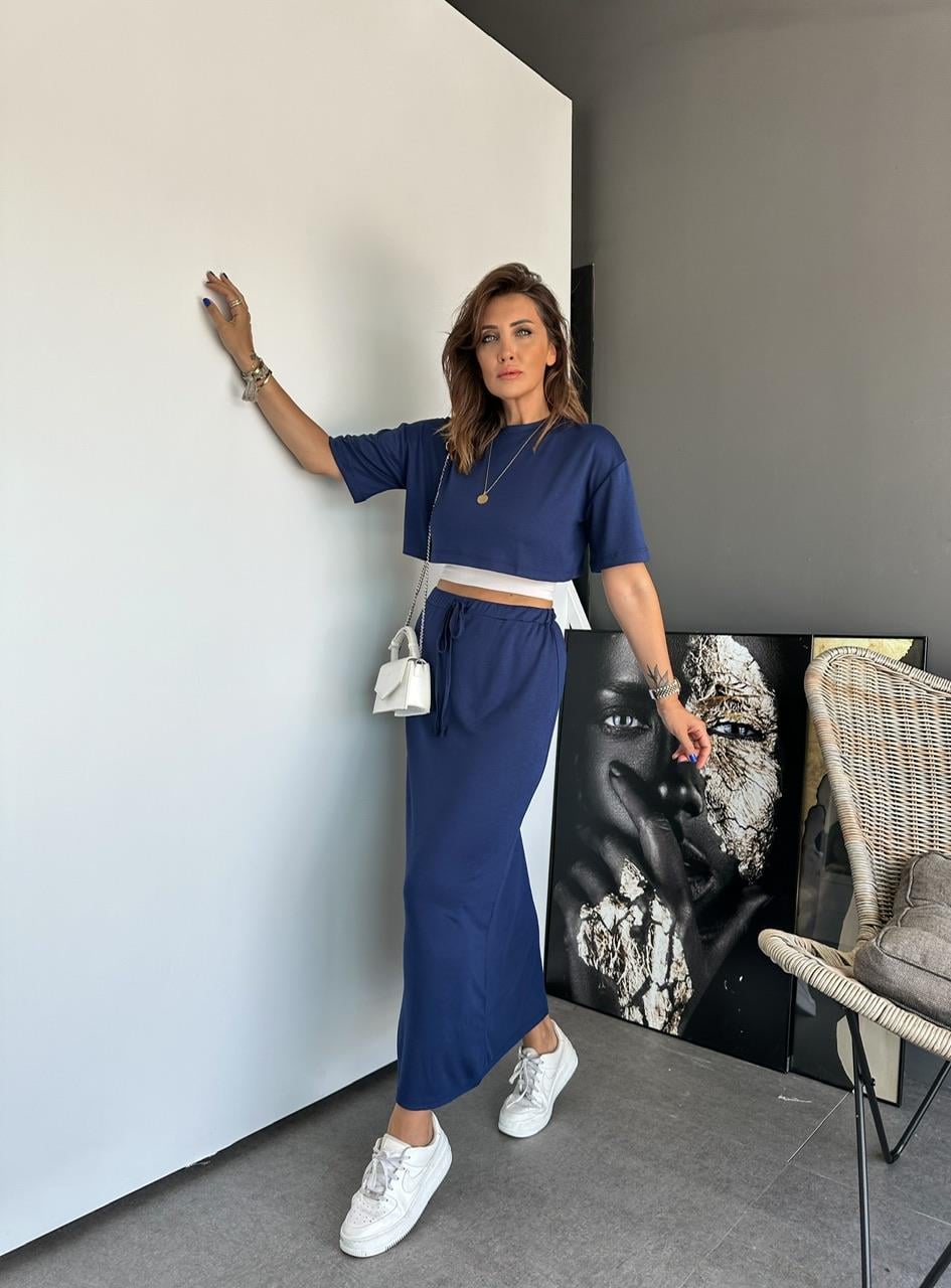 Mavi Etekli Basic Takım