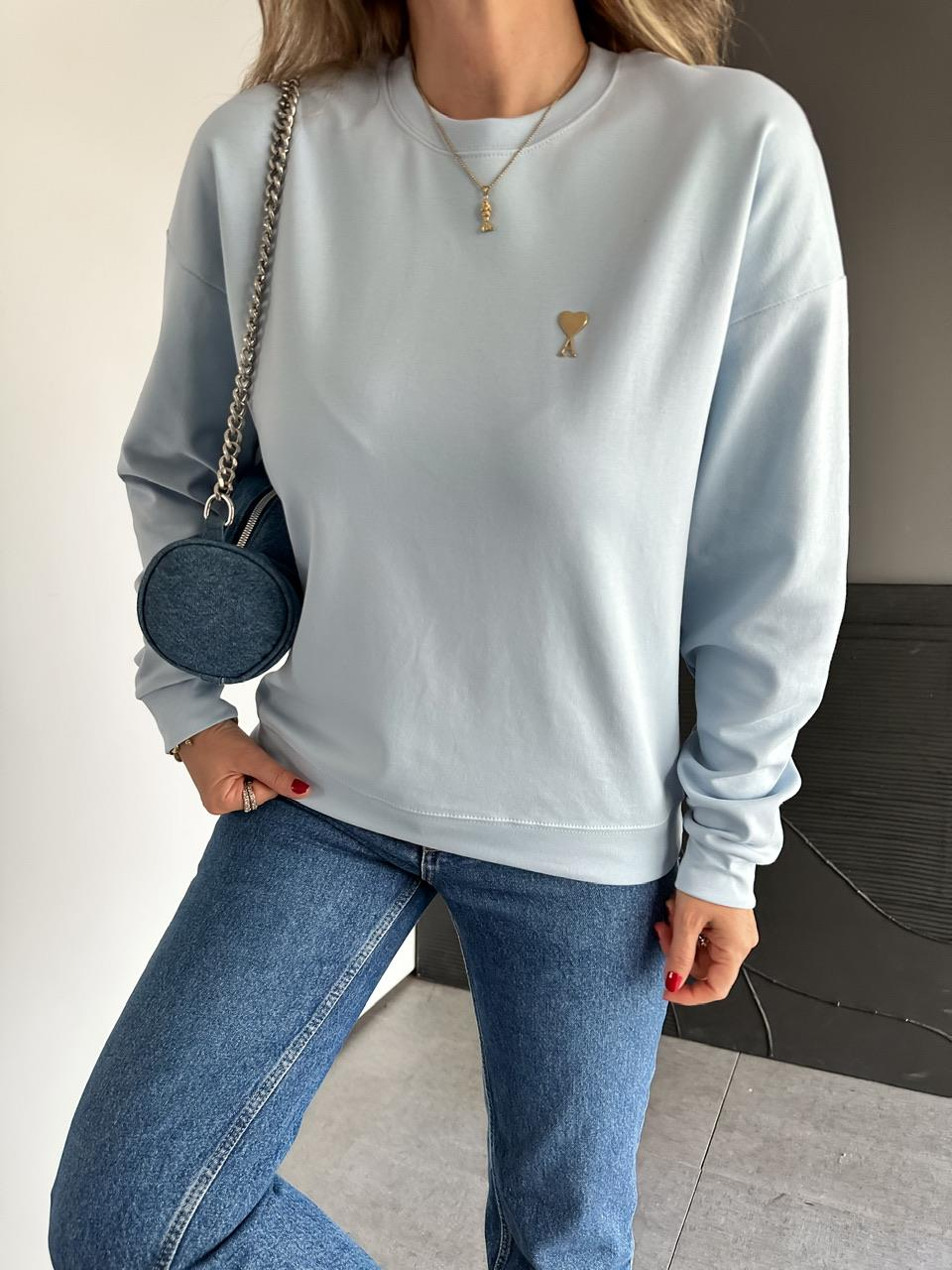Mavi Logolu Marka Model Sweatshirt