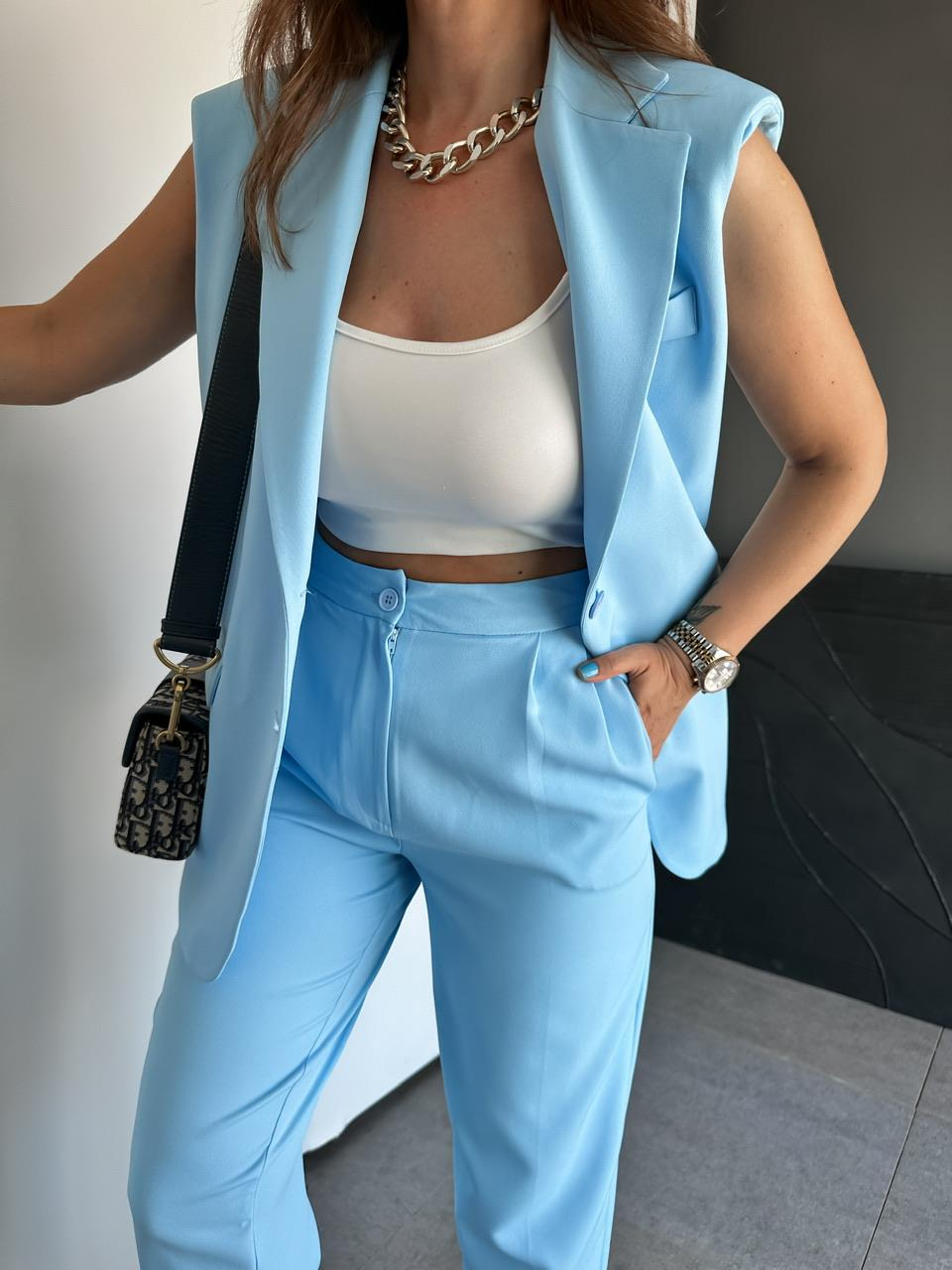 Mavi Yelek Pantolon Basic Marka Model Takım