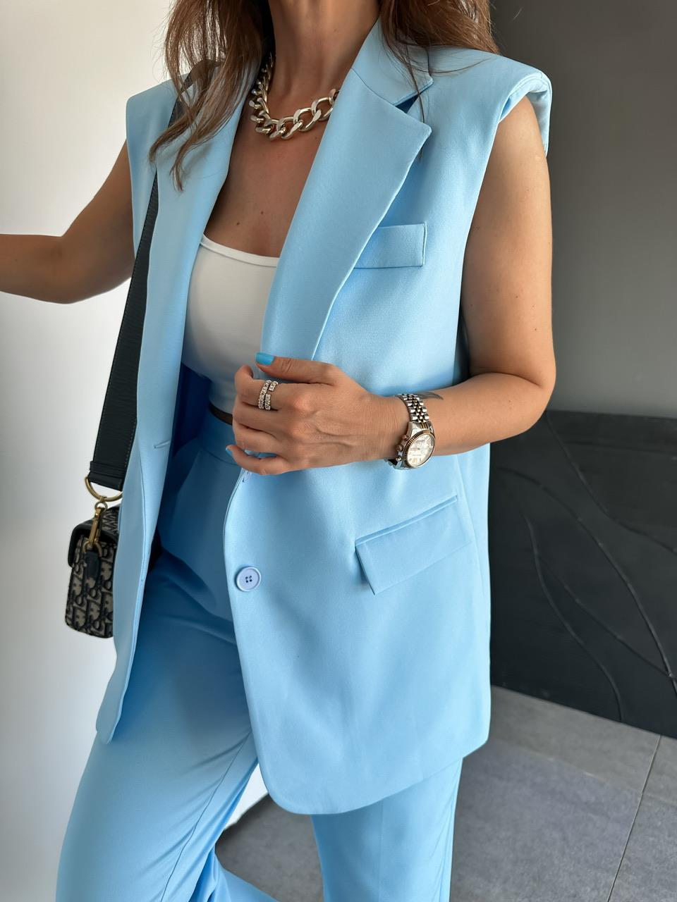 Mavi Yelek Pantolon Basic Marka Model Takım