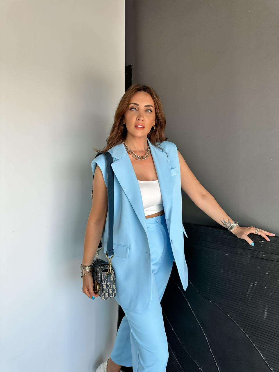 Mavi Yelek Pantolon Basic Marka Model Takım