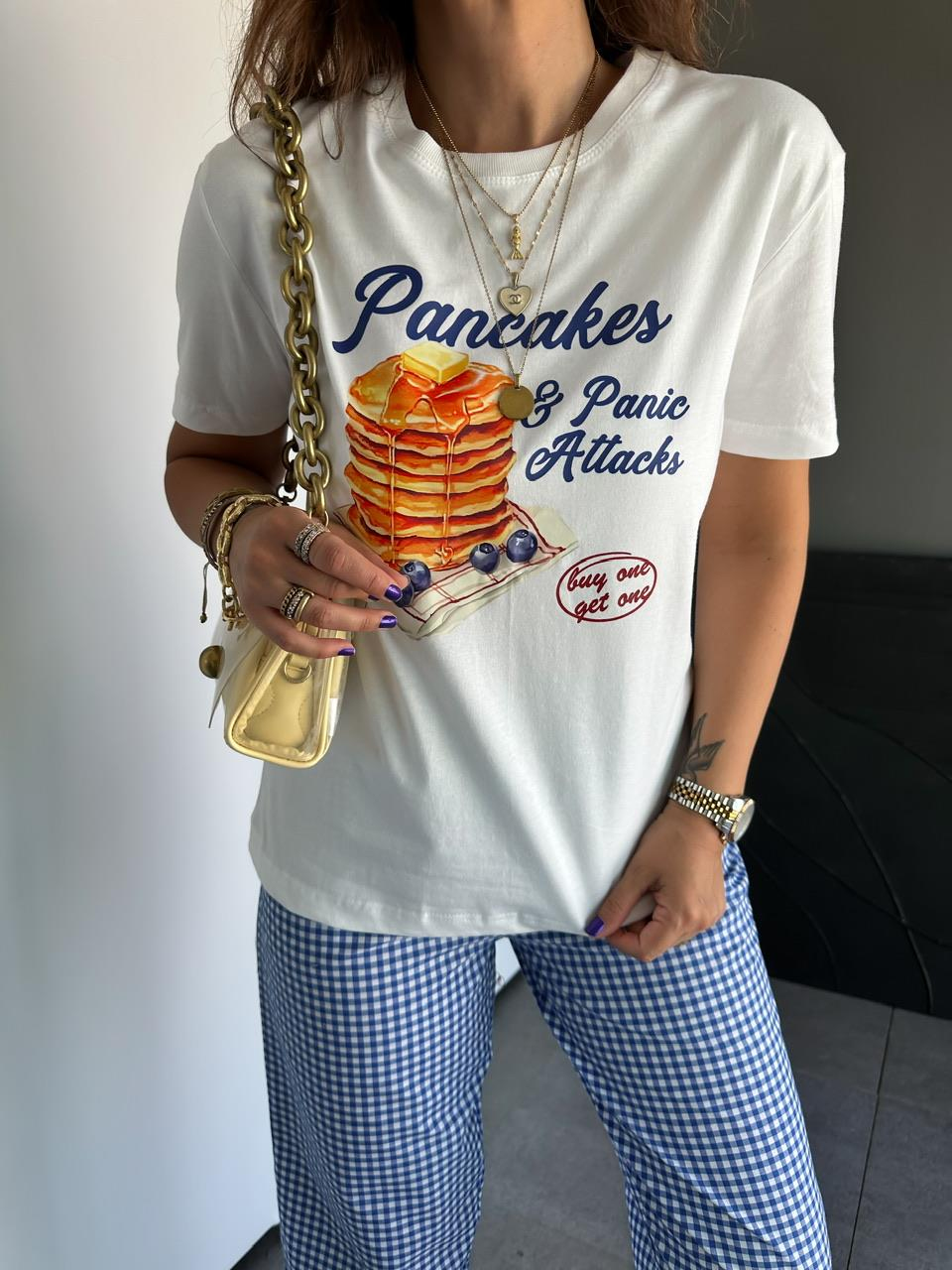 Pancake Baskılı Tshirt
