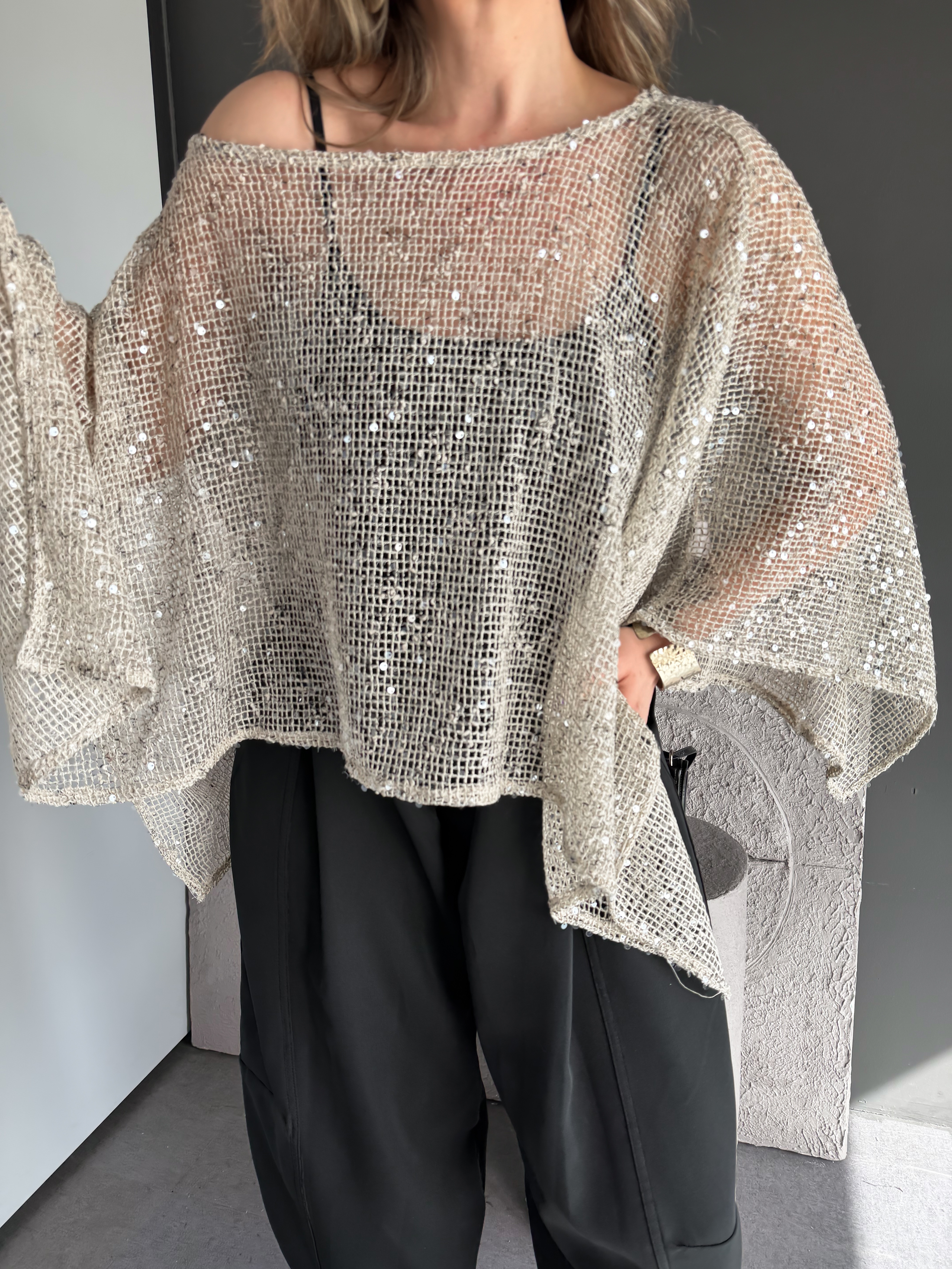 Pullu Atletli Pelerin Bluz