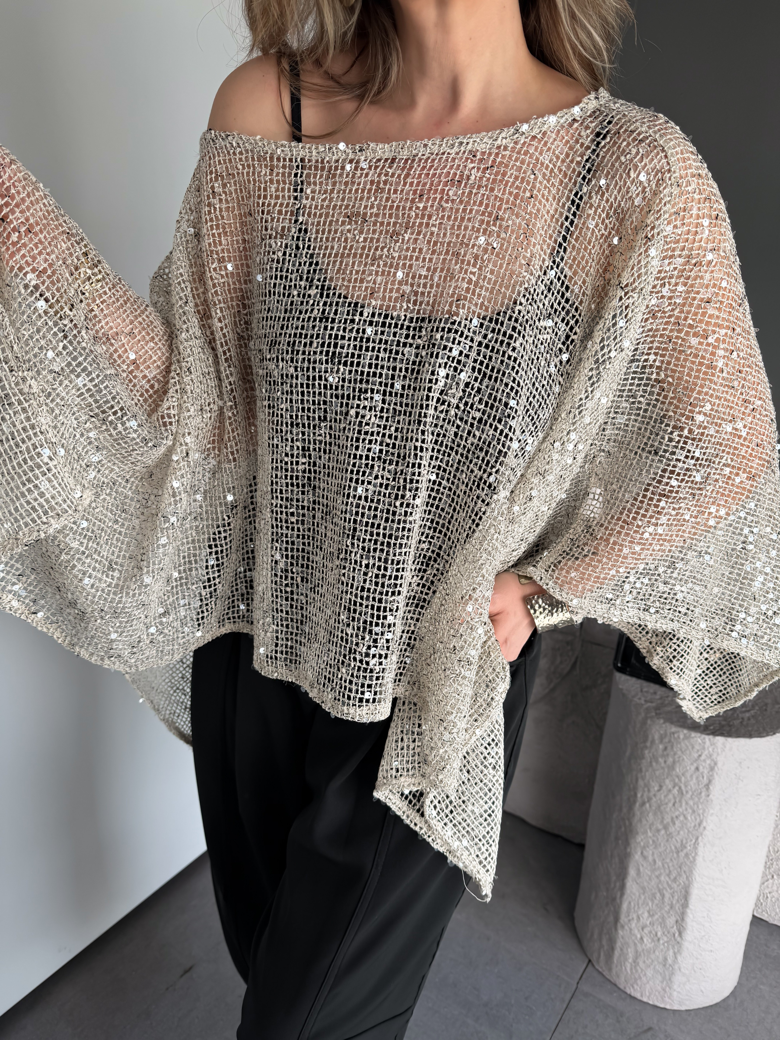 Pullu Atletli Pelerin Bluz