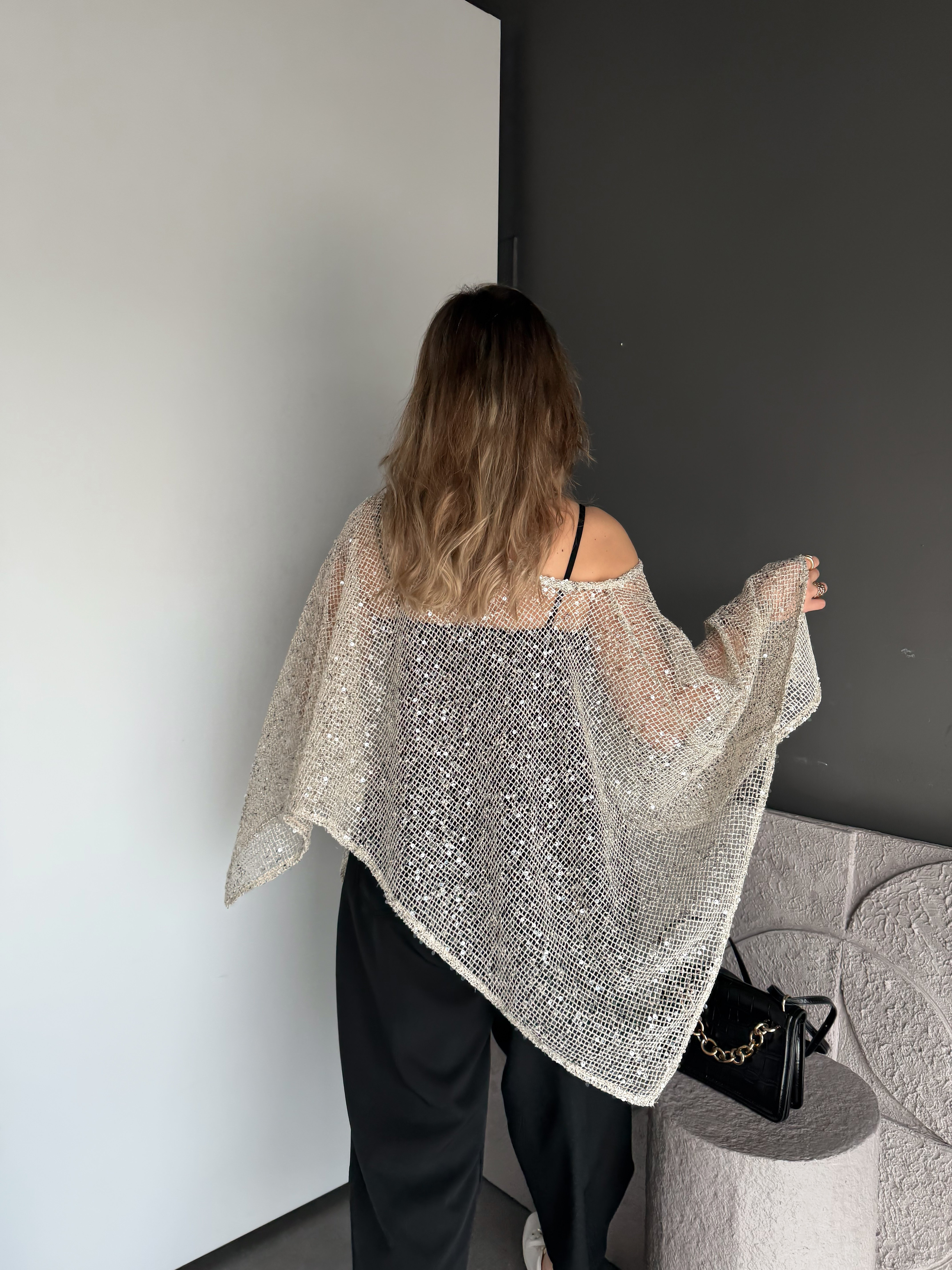 Pullu Atletli Pelerin Bluz