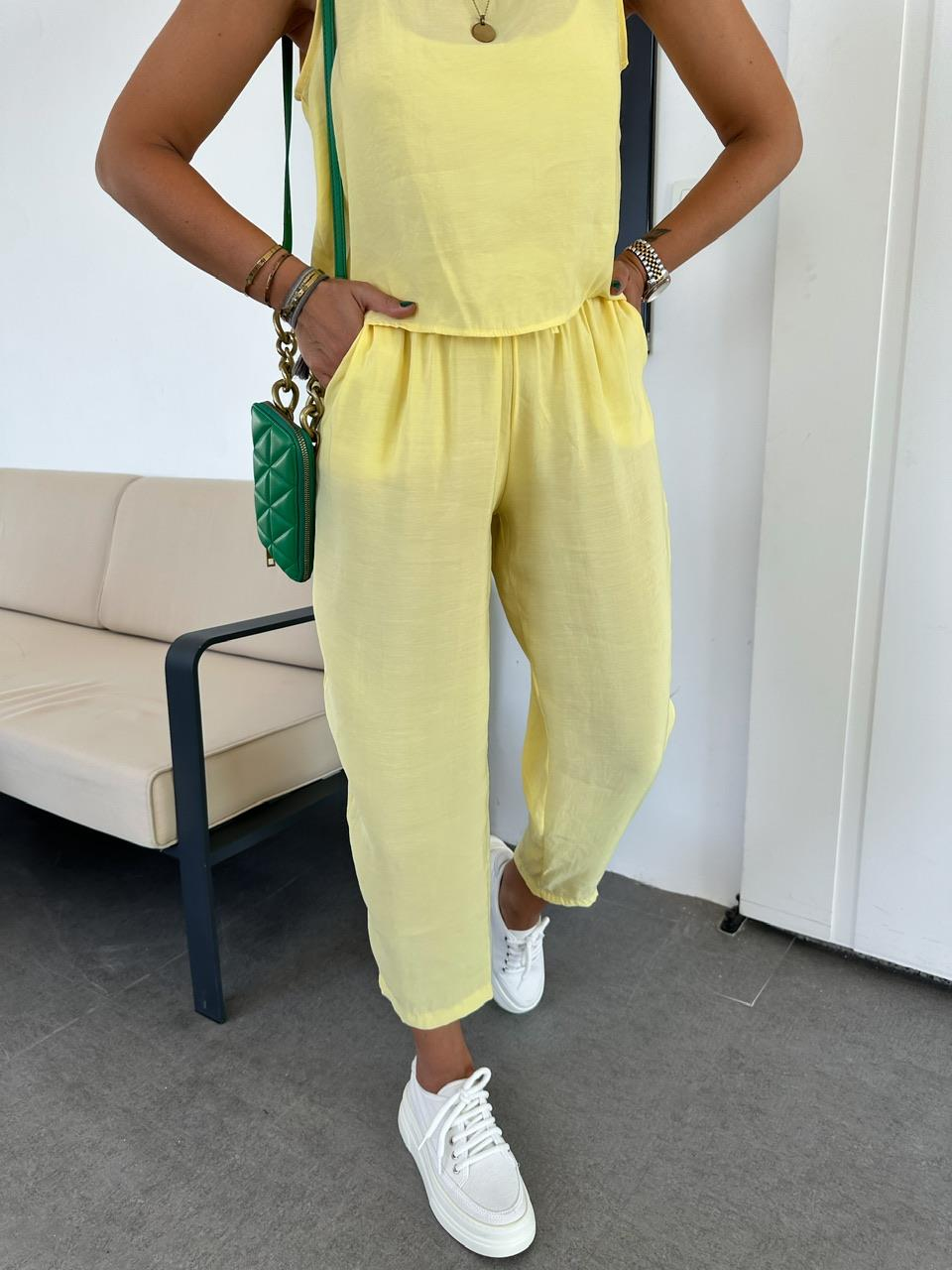 Sarı Sıfır Kol Soft Takım