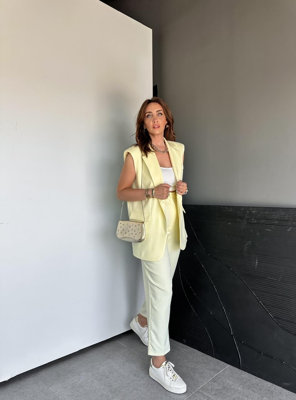 Sarı Yelek Pantolon Basic Marka Model Takım