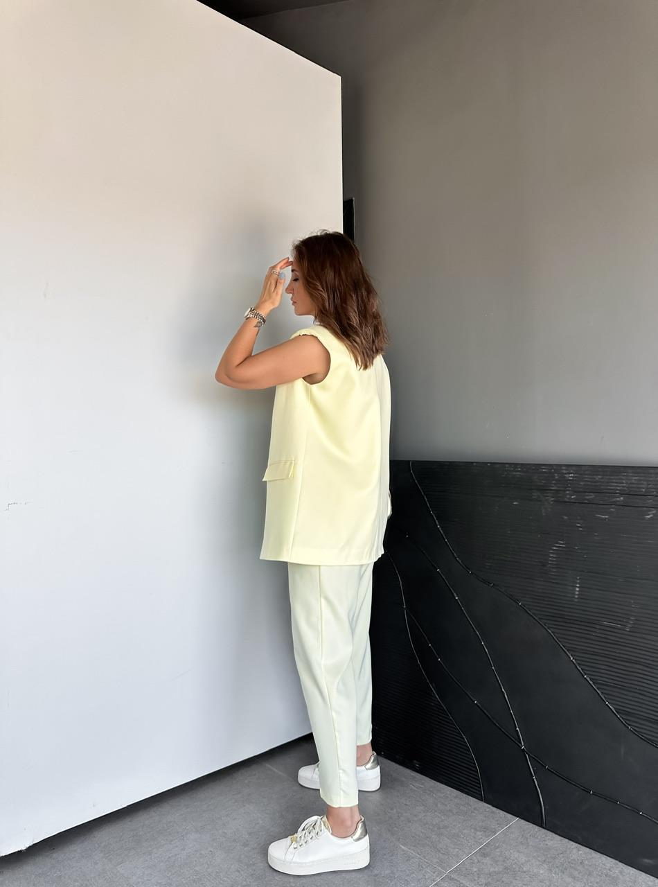 Sarı Yelek Pantolon Basic Marka Model Takım