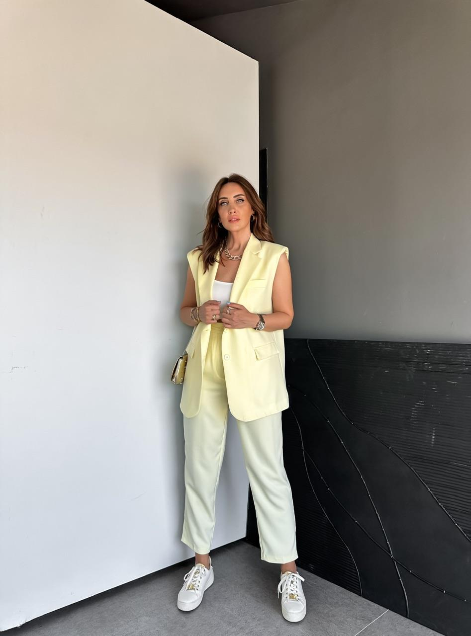 Sarı Yelek Pantolon Basic Marka Model Takım