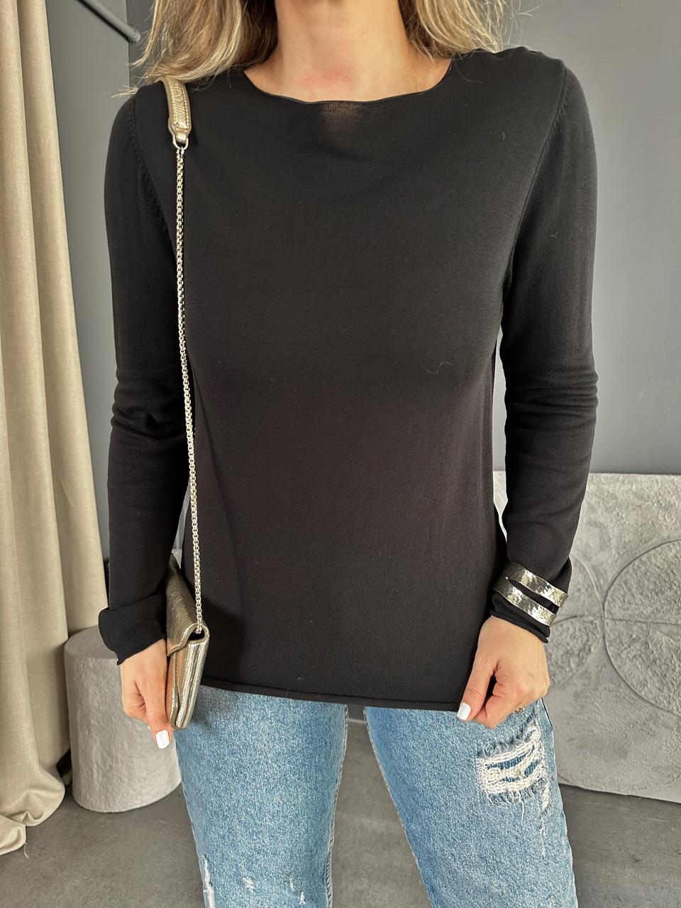 Siyah Merserize İnce Triko