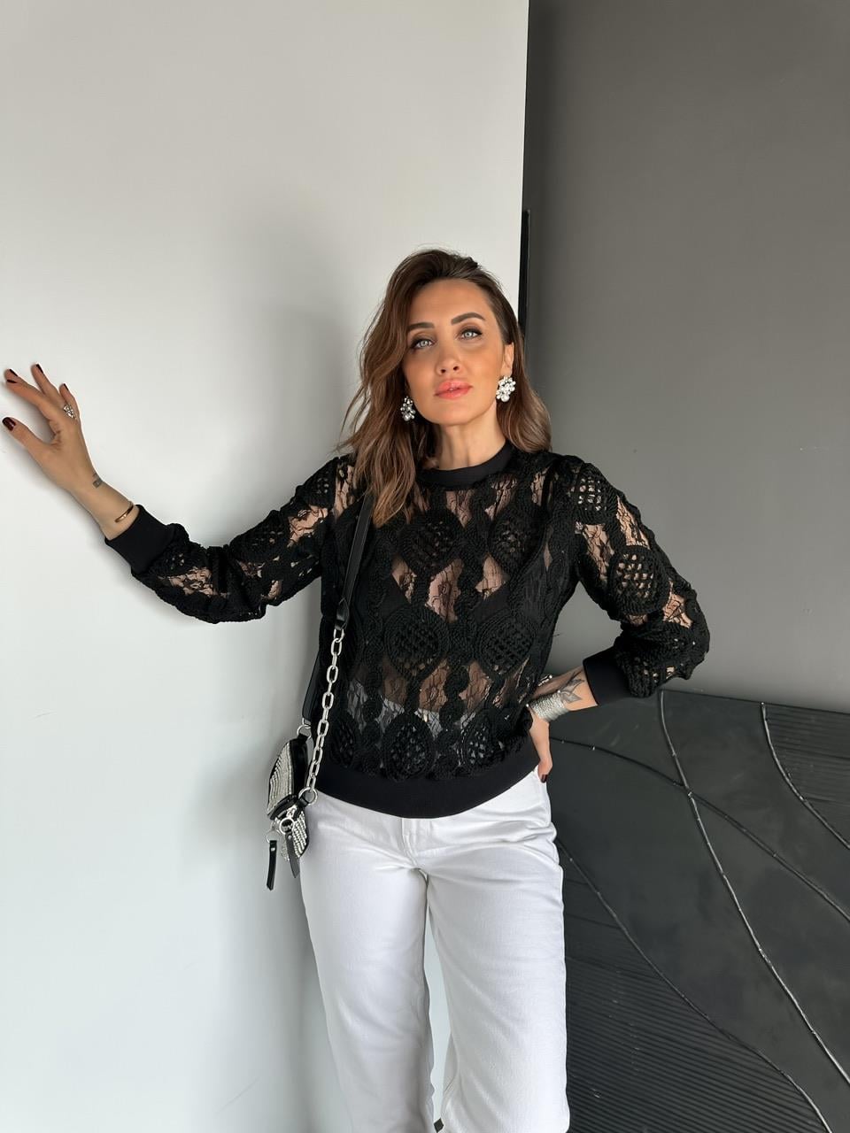 Siyah Örme Edition Bluz 