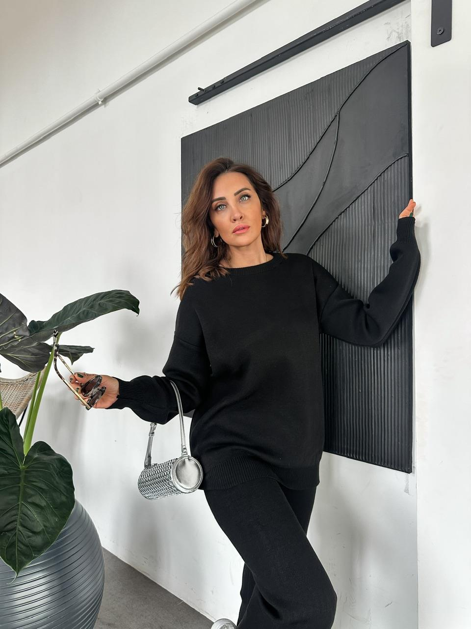 Siyah Triko Basic Takım