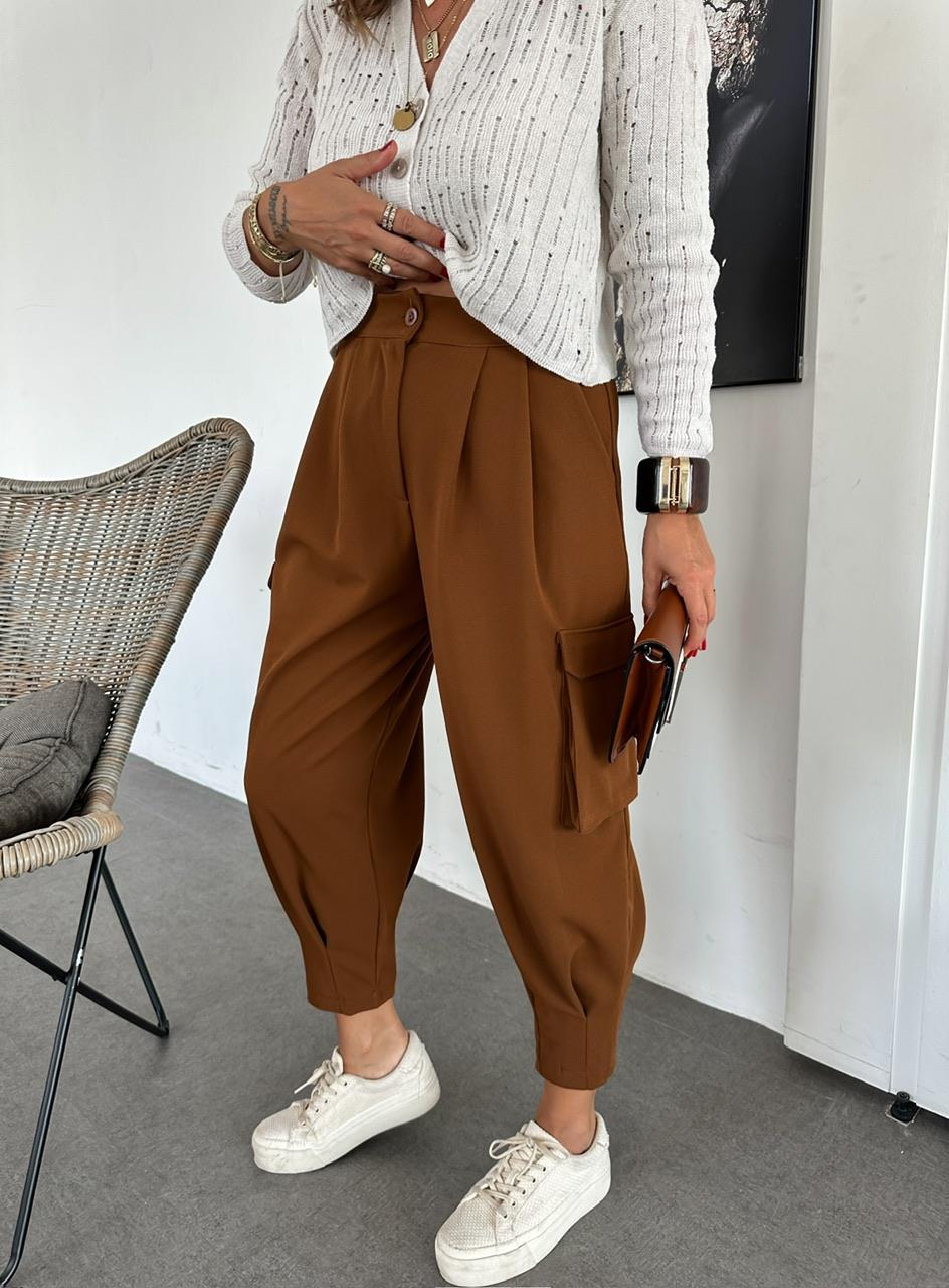 Taba Kargo Cepli Şalvar Pantolon