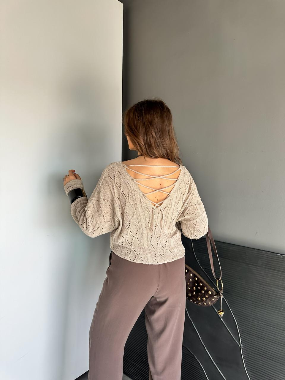 Taş Çapraz İpli Merserize Kazak