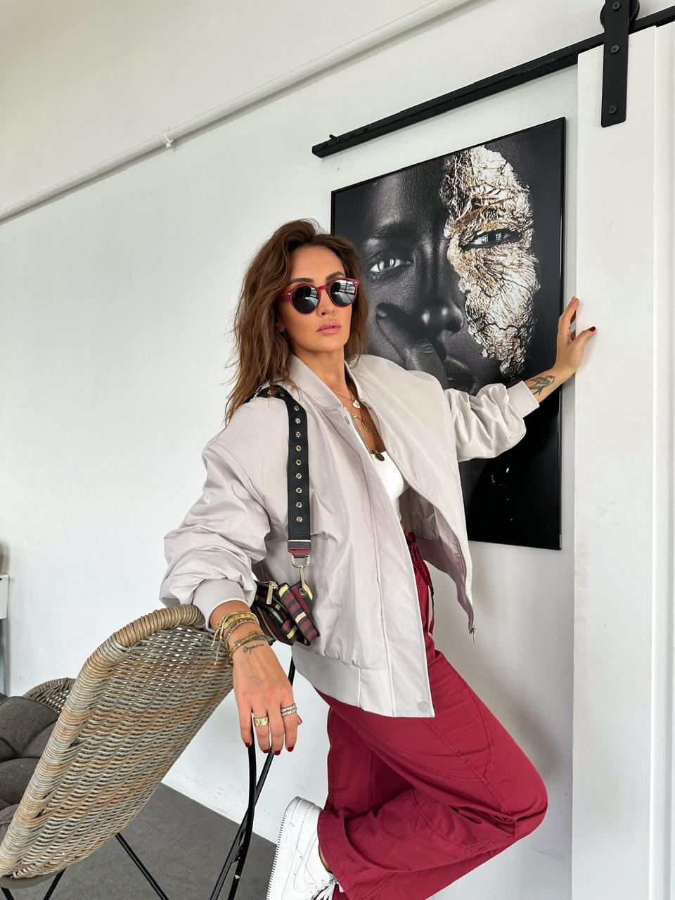 Taş Fermuarlı Bomber Mont