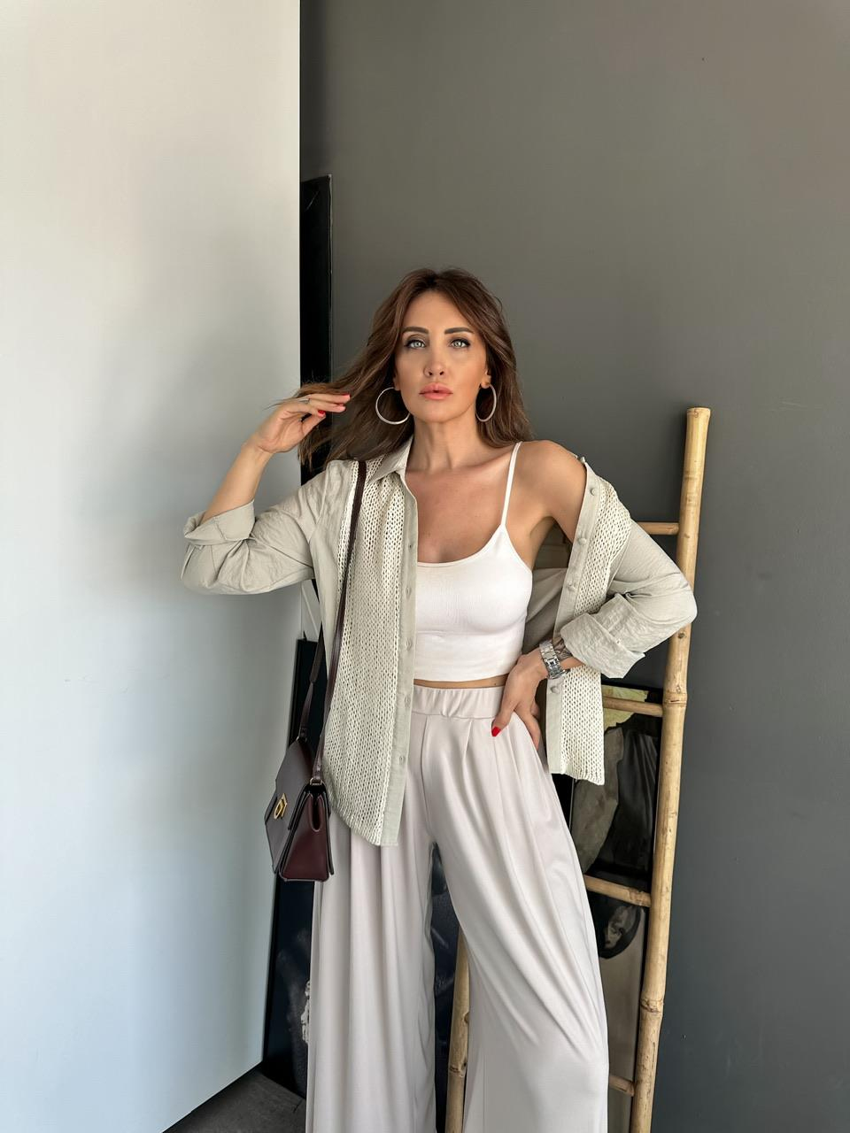 Taş Merserize Detaylı Gömlek