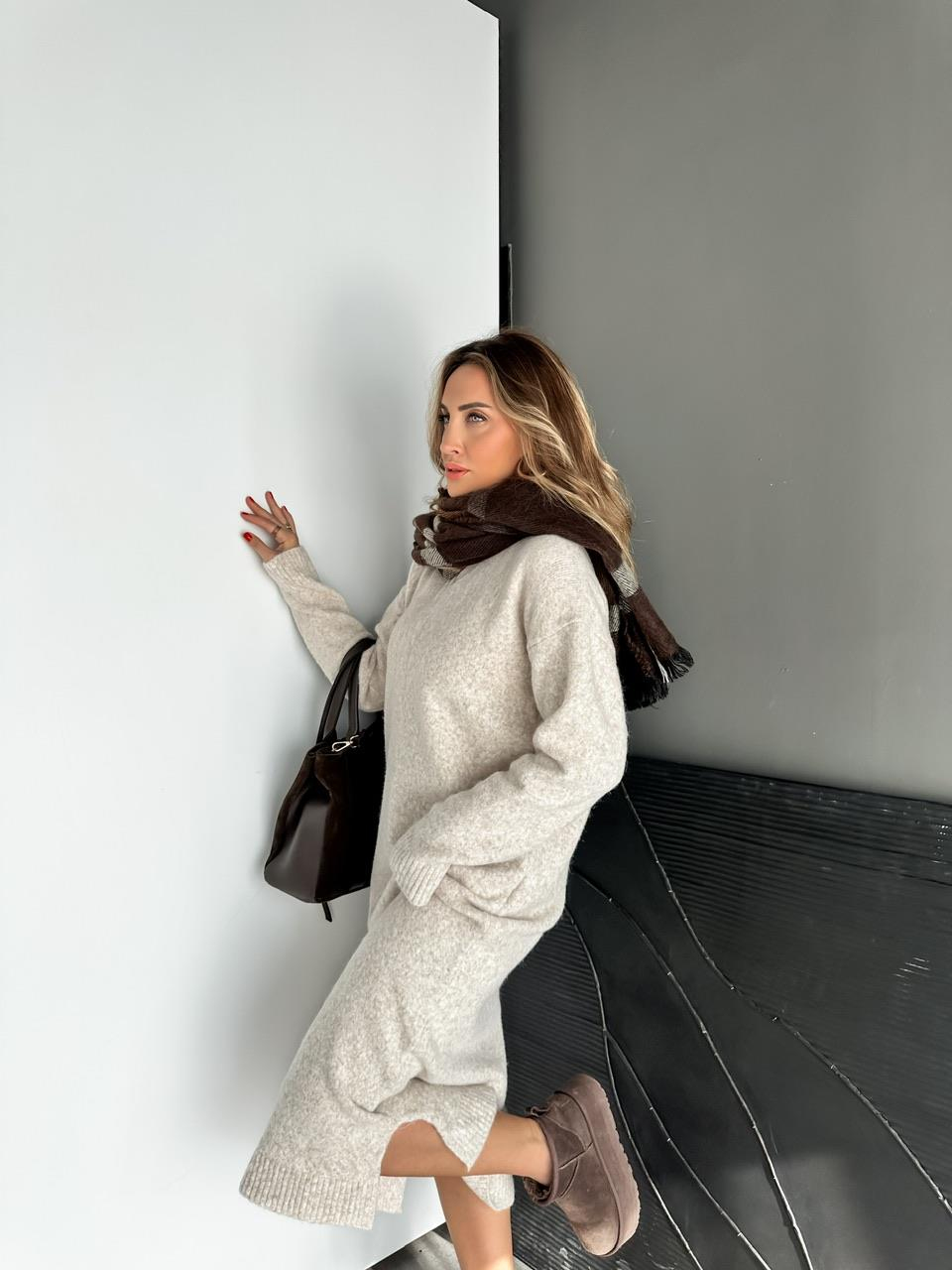 Taş Orijinal Marka Maxi Triko Elbise