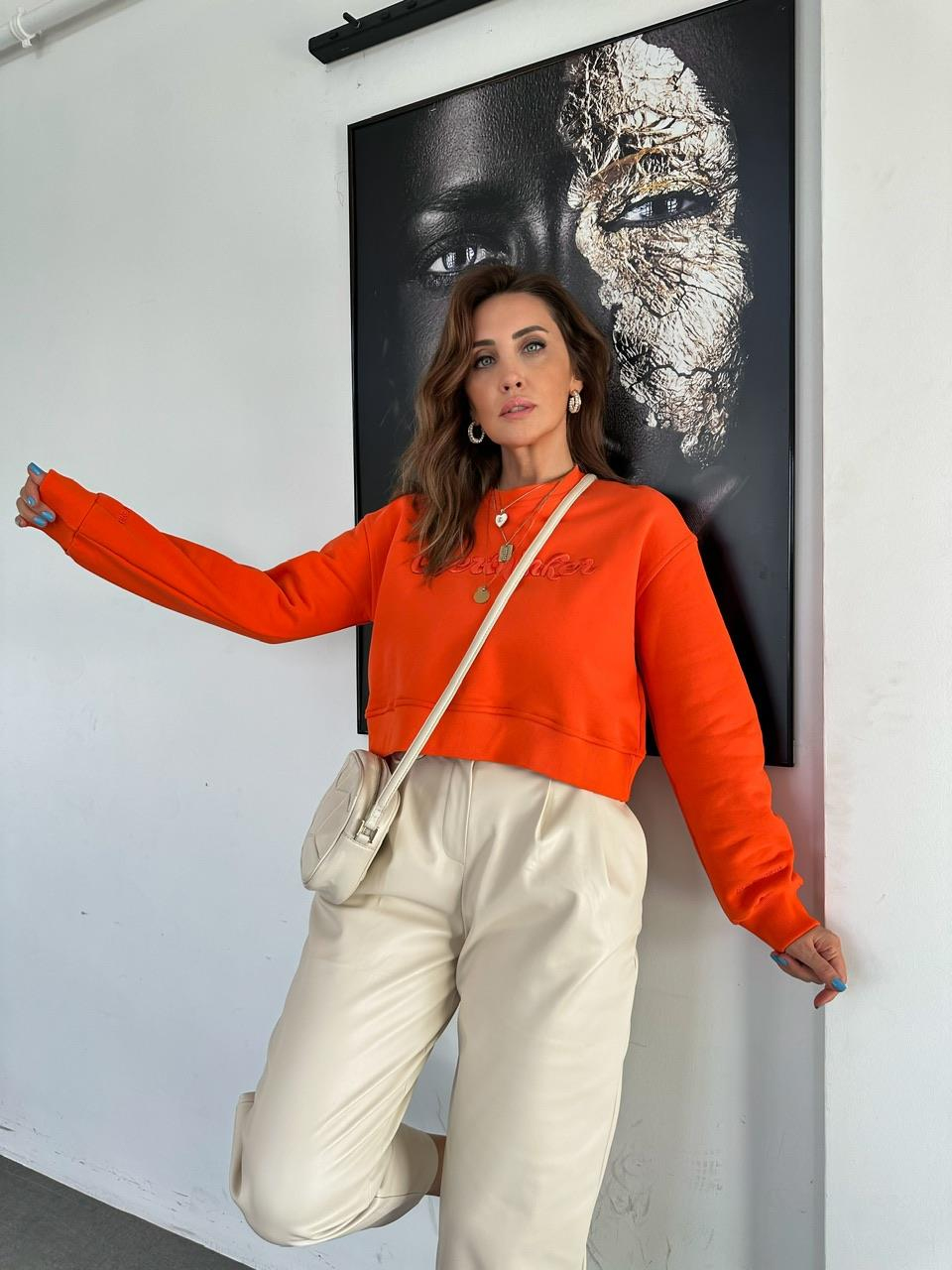 Turuncu Overthinker Sweatshirt