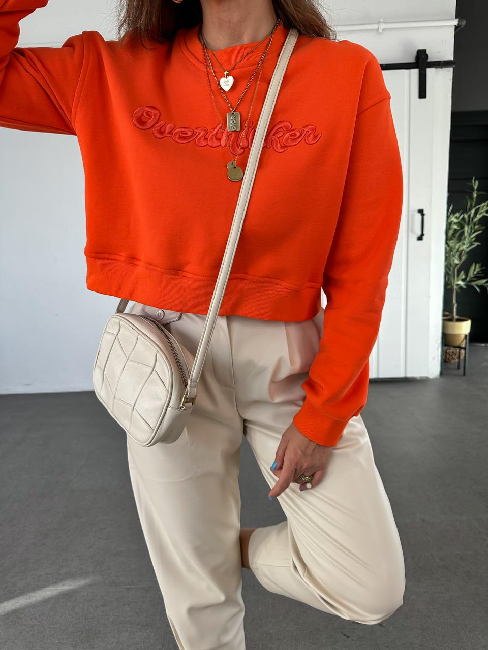 Turuncu Overthinker Sweatshirt