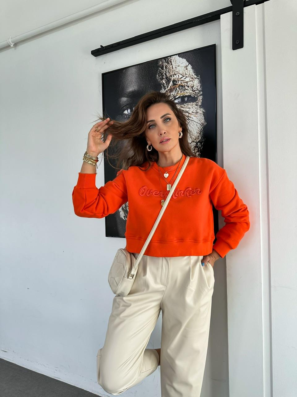 Turuncu Overthinker Sweatshirt