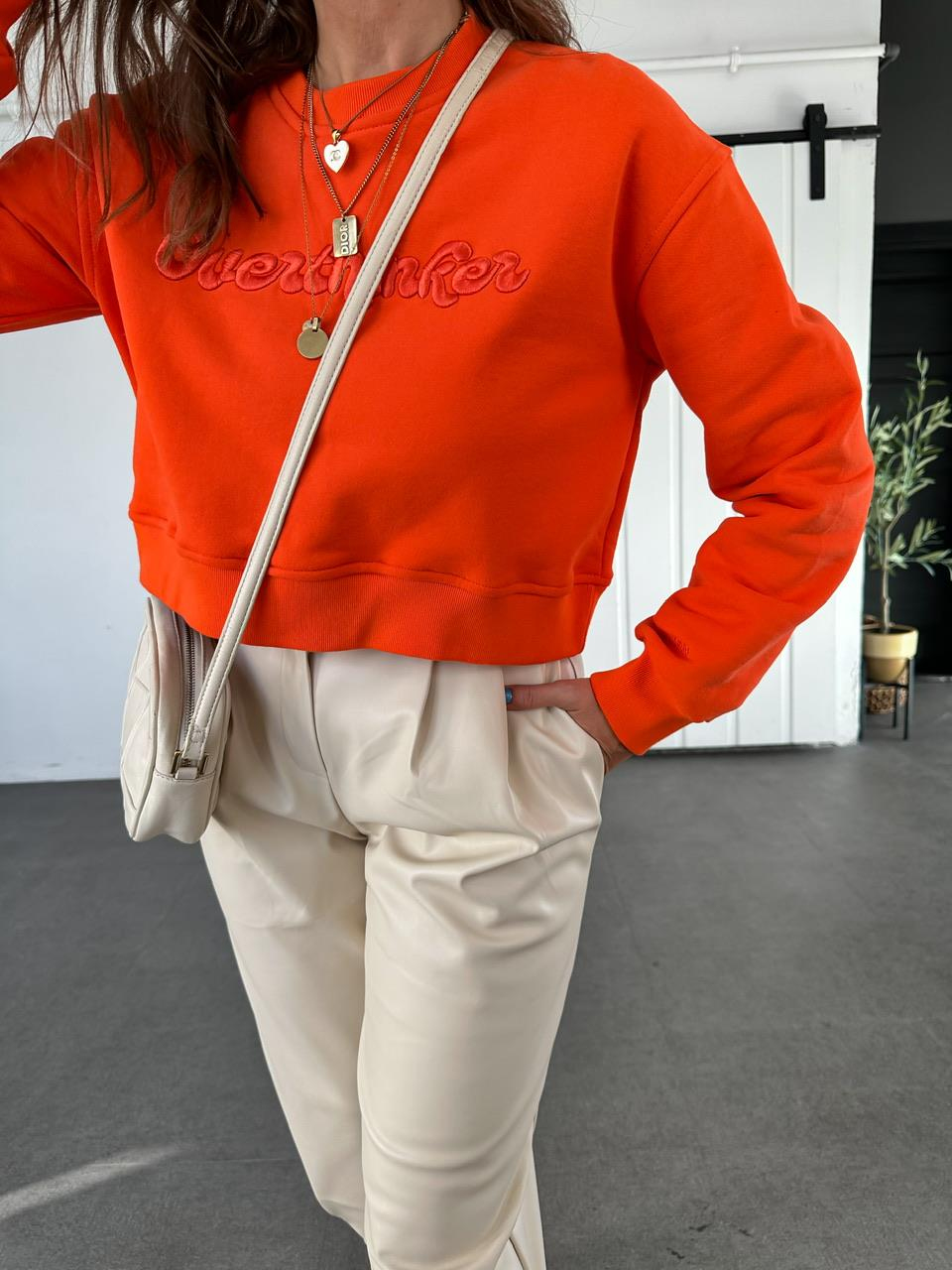 Turuncu Overthinker Sweatshirt