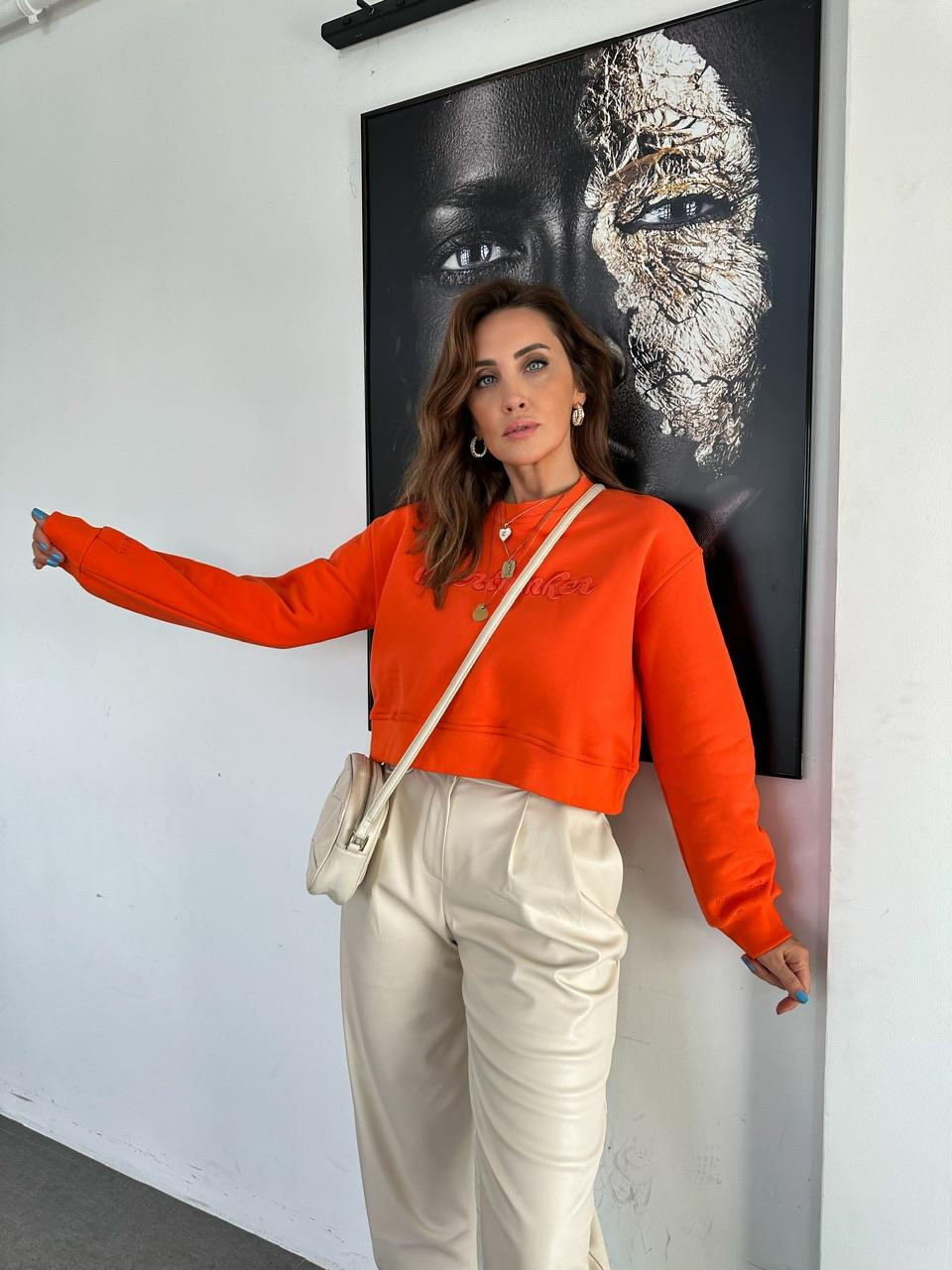 Turuncu Overthinker Sweatshirt