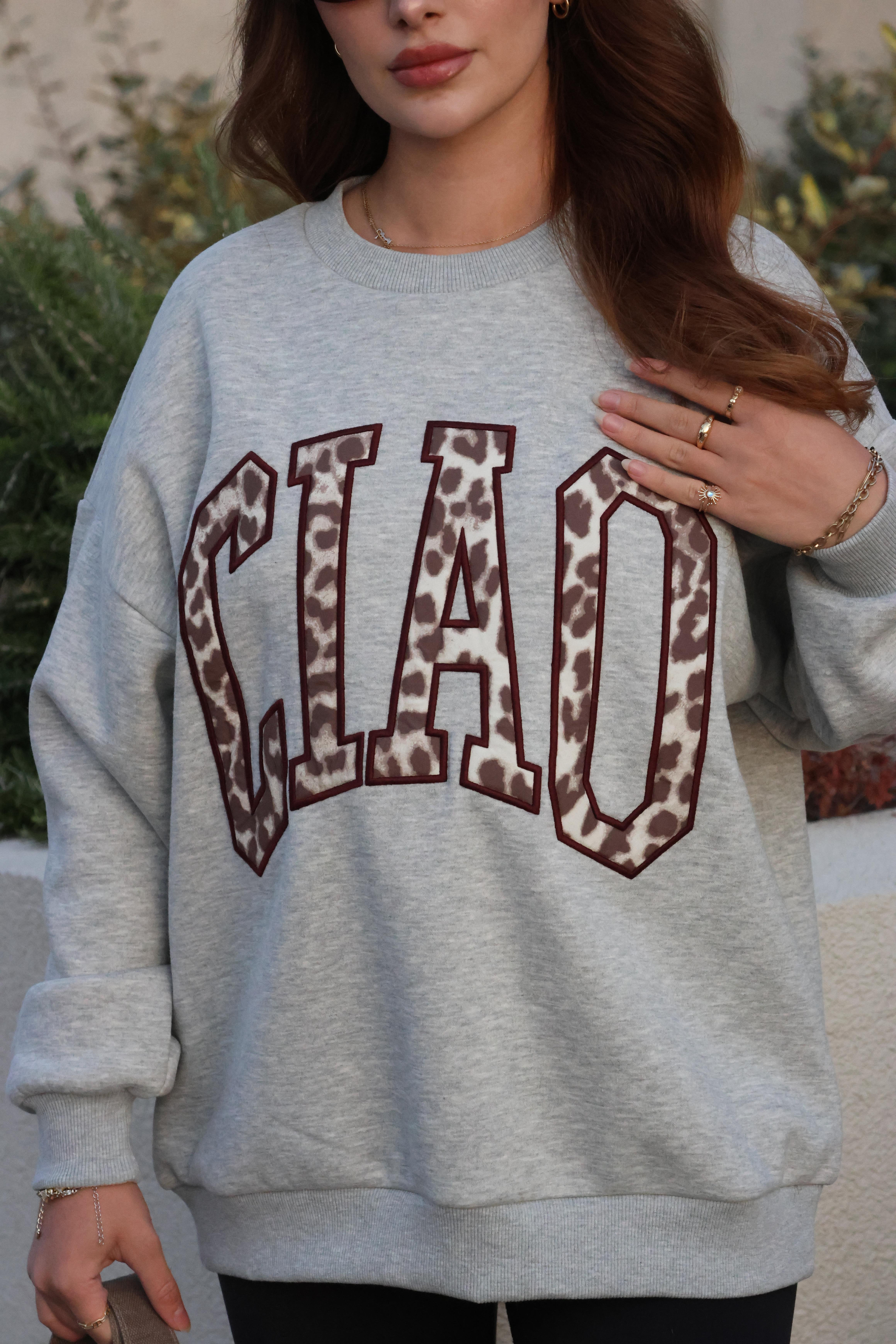 SWEATSHIRTECMEL BAŞARANBASKILI GRİ SWEATSHIRT