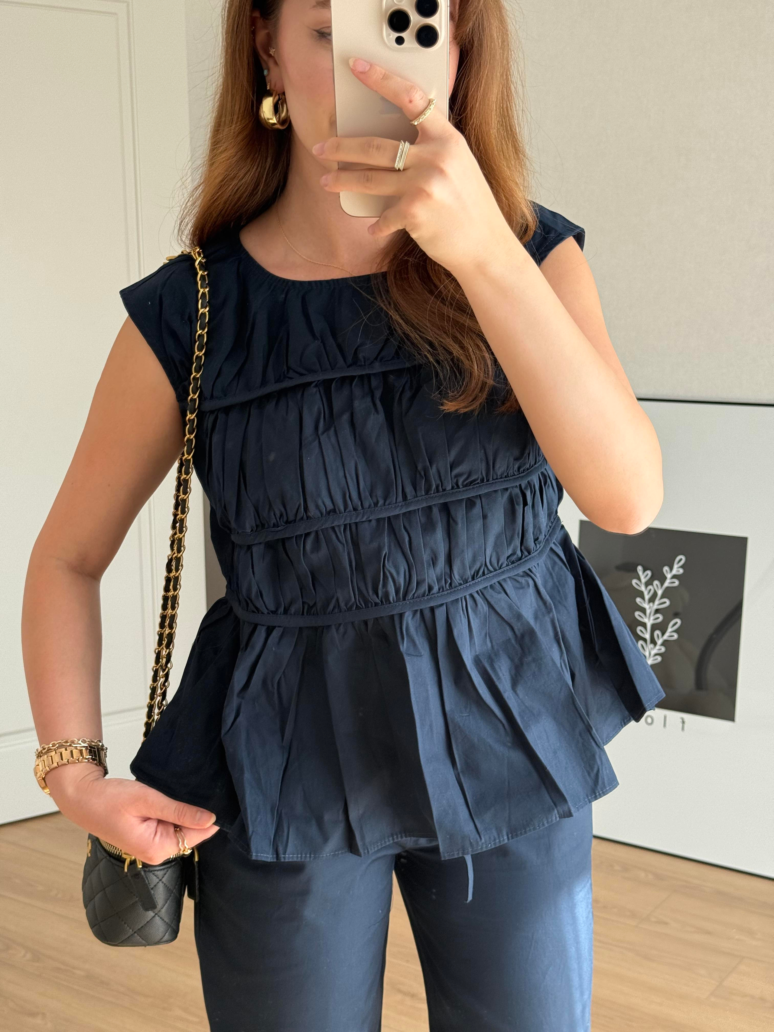 TAKIMECMEL BAŞARANLACİVERT LAYER PANTALON BLUZ TAKIM