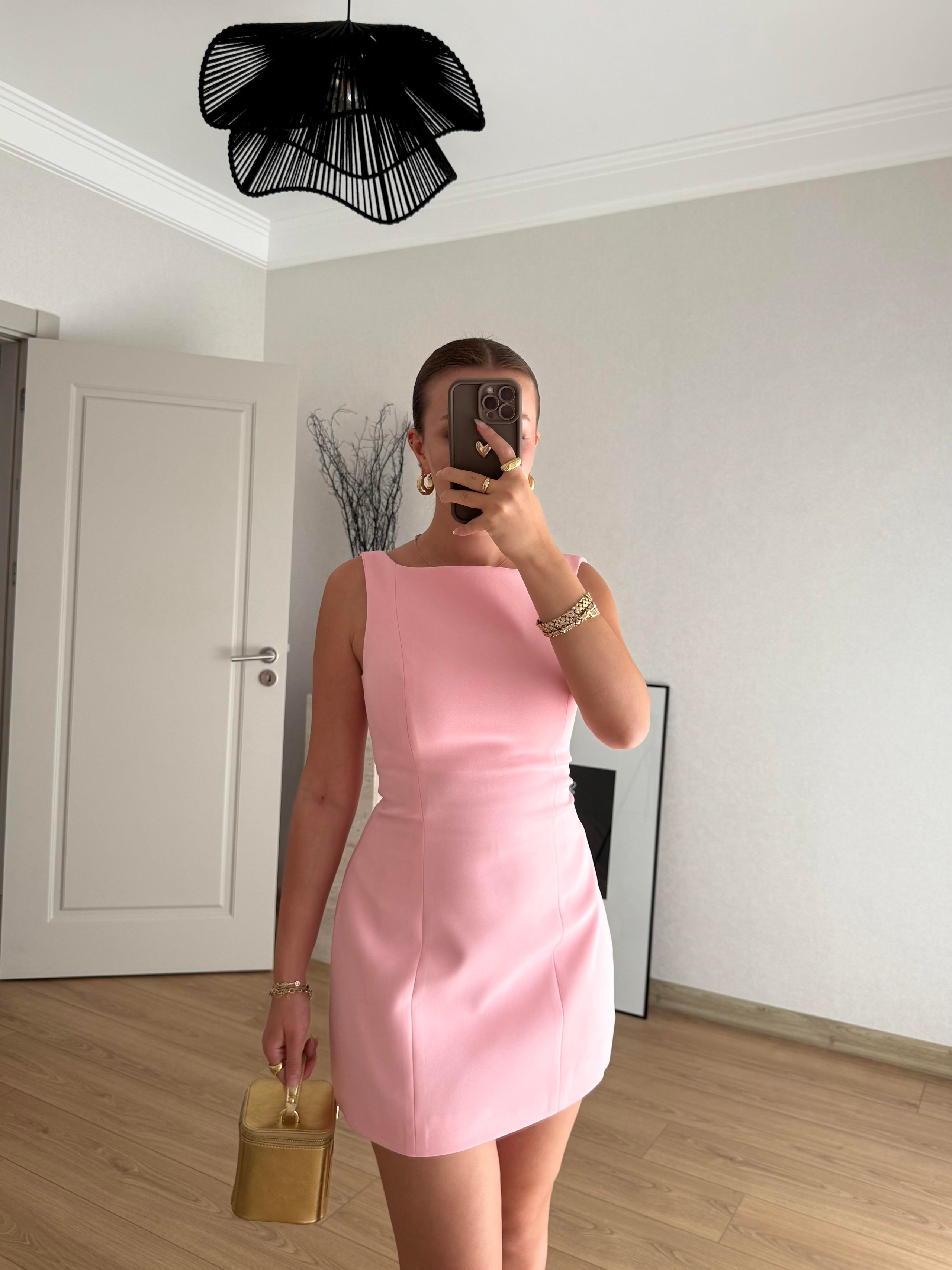 ELBİSEECMEL BAŞARANPembe Mini Elbise
