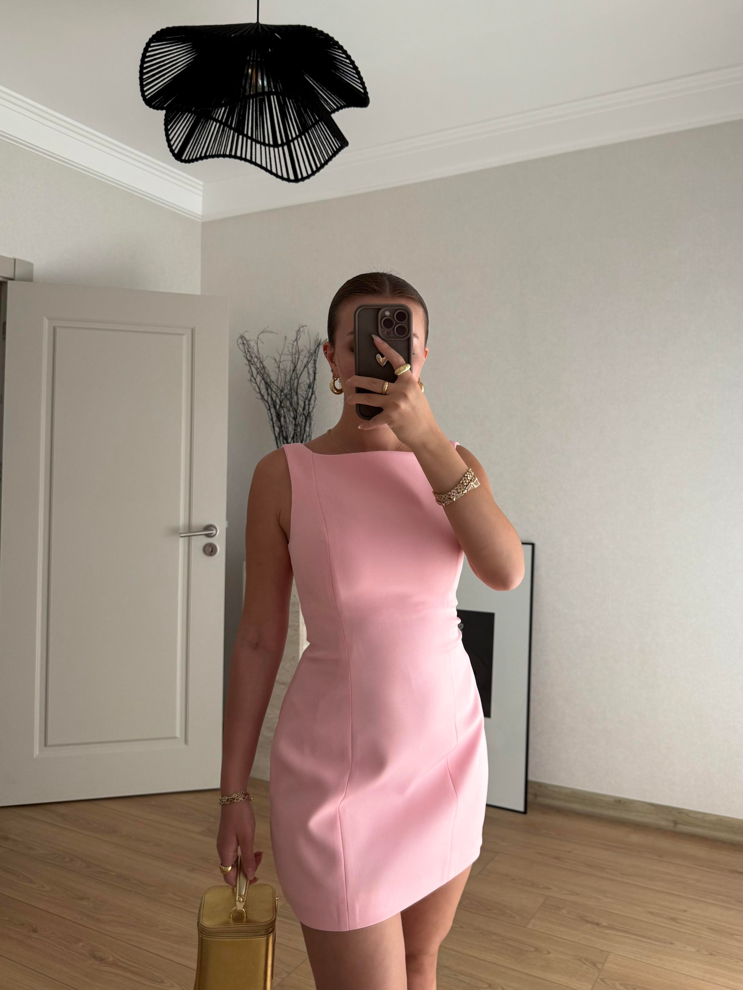 ELBİSEECMEL BAŞARANPembe Mini Elbise