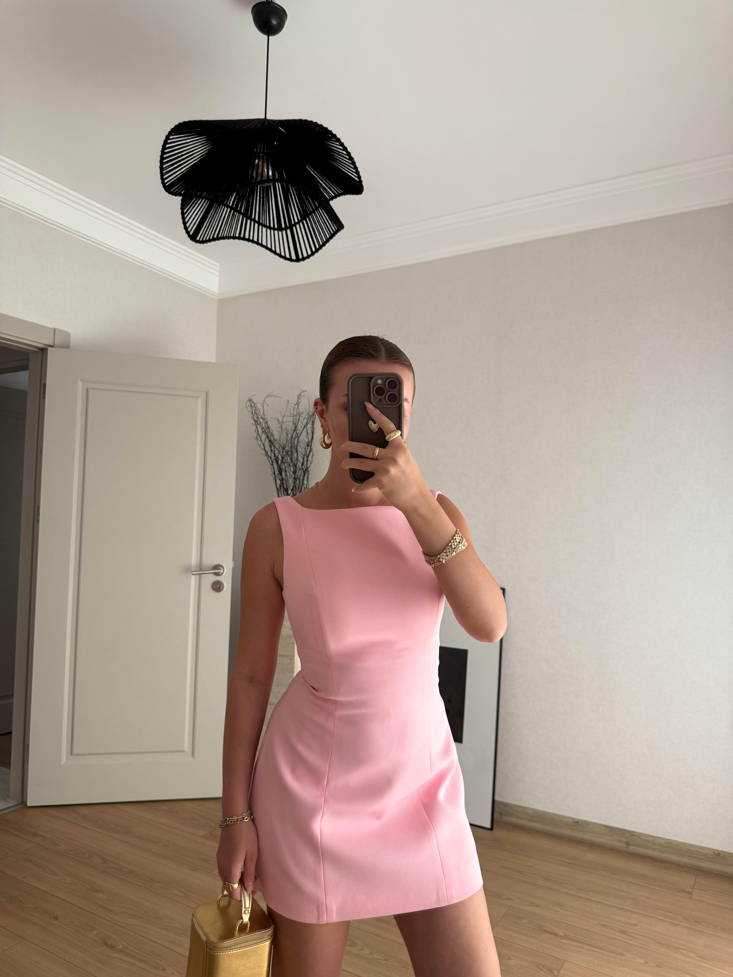ELBİSEECMEL BAŞARANPembe Mini Elbise