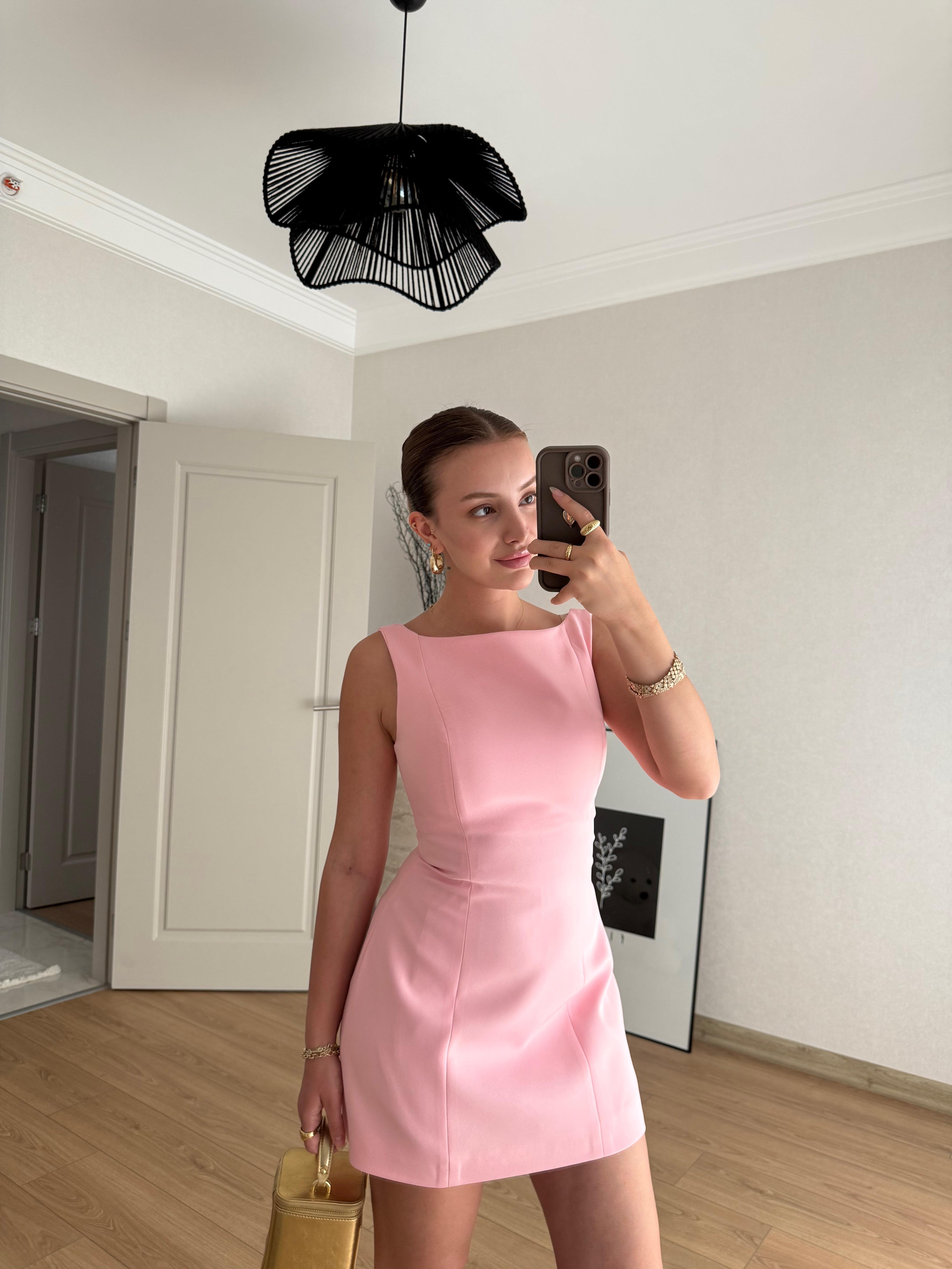 ELBİSEECMEL BAŞARANPembe Mini Elbise