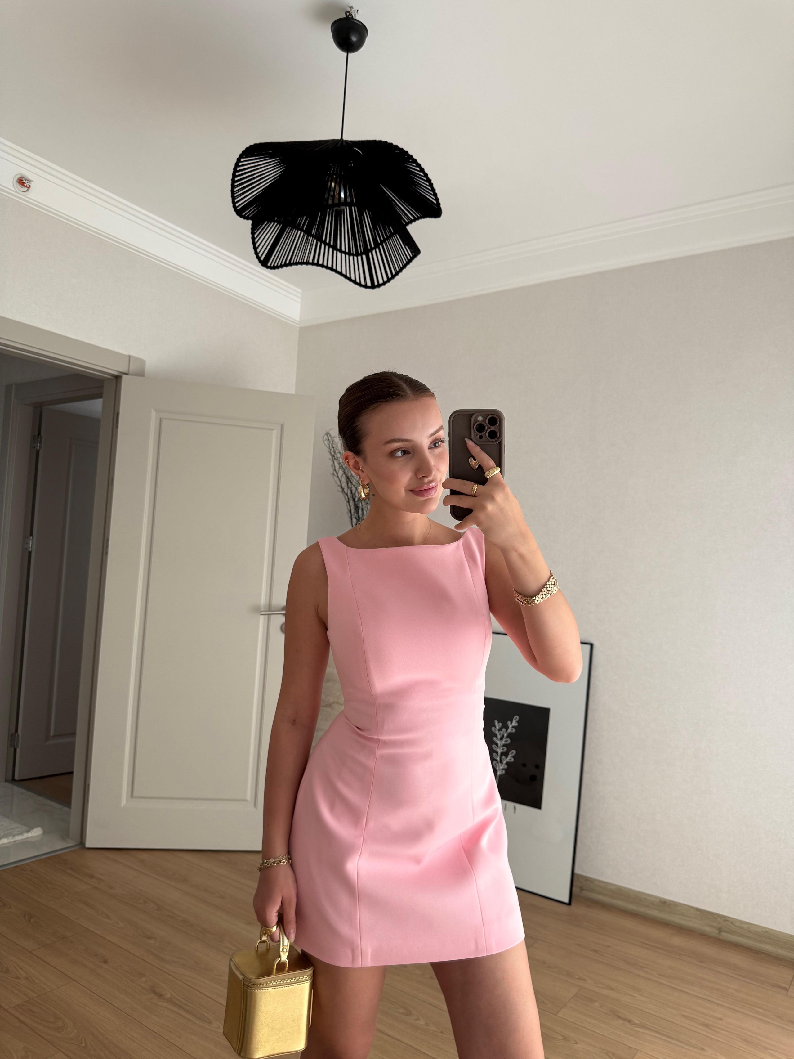 ELBİSEECMEL BAŞARANPembe Mini Elbise