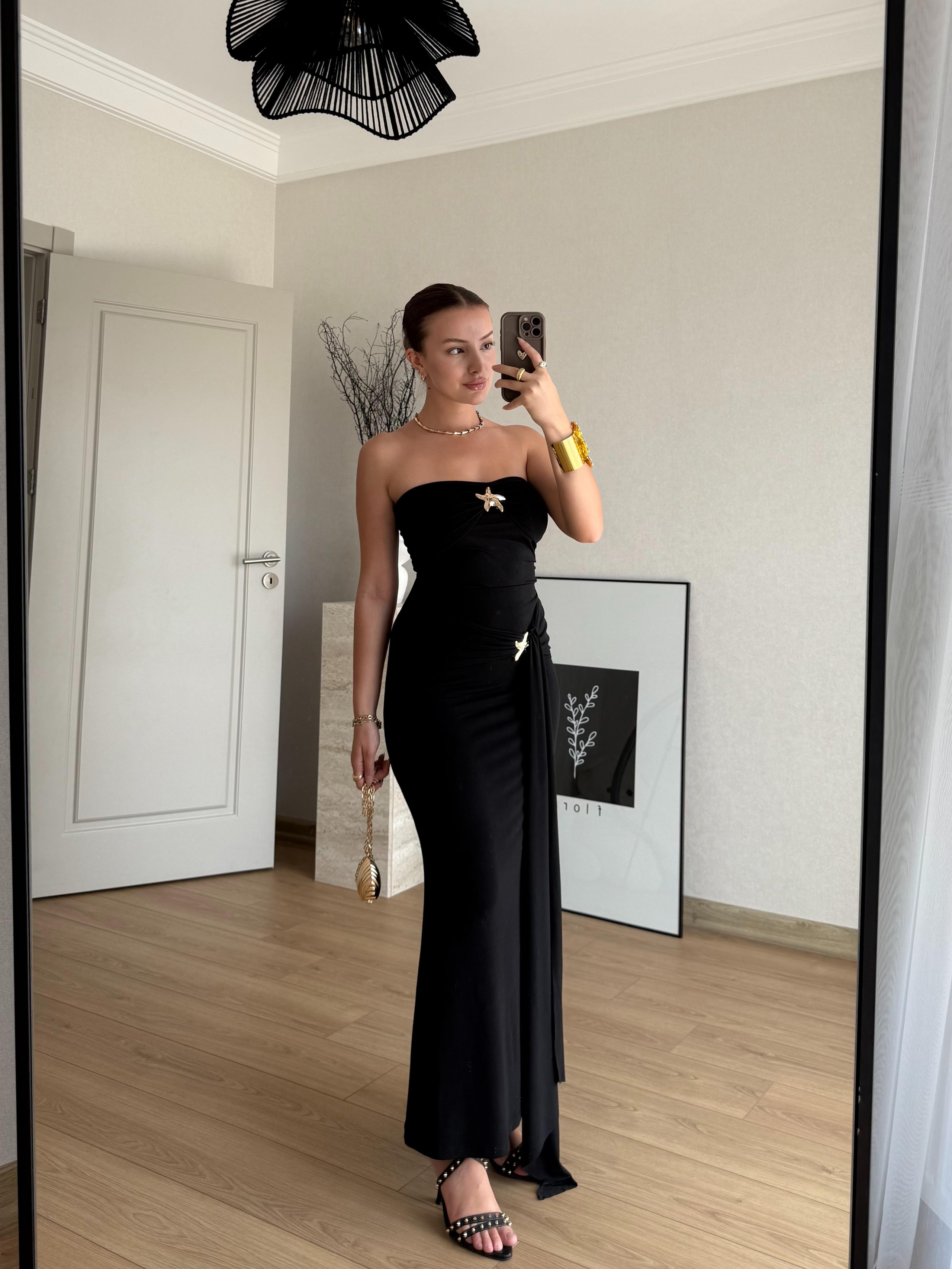 ELBİSEECMEL BAŞARANStella Elegance Siyah Elbise