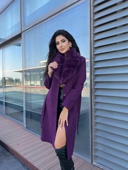 Amore Kürklü Kaban Mürdüm