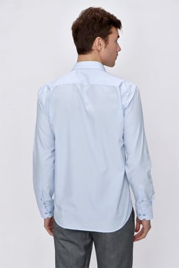  Morven Erkek Buz Mavisi Basic Slim Fit Dar Kesim Gömlek