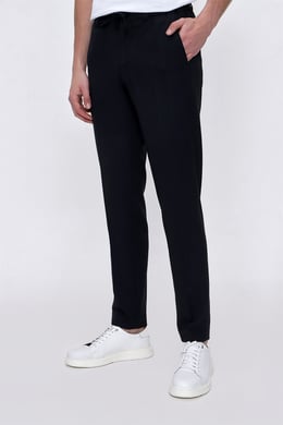  Morven Erkek Lacivert Alanca Çizgili Jogger Slim Fit Spor Pantolon
