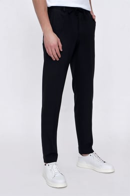  Morven Erkek Lacivert Alanca Çizgili Jogger Slim Fit Spor Pantolon