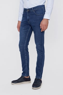  Morven Erkek Mavi Denim Slim Fit Dar Kesim Jean Kot Pantolon