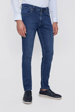  Morven Erkek Mavi Denim Slim Fit Dar Kesim Jean Kot Pantolon