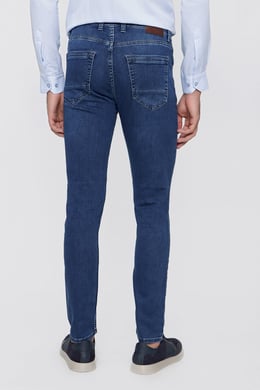  Morven Erkek Mavi Denim Slim Fit Dar Kesim Jean Kot Pantolon