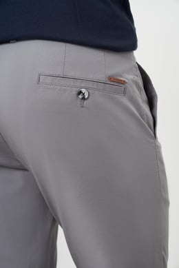 Morven Erkek Gri Yazlık Pamuk Yan Cep Dynamic Fit Chino Pantolon
